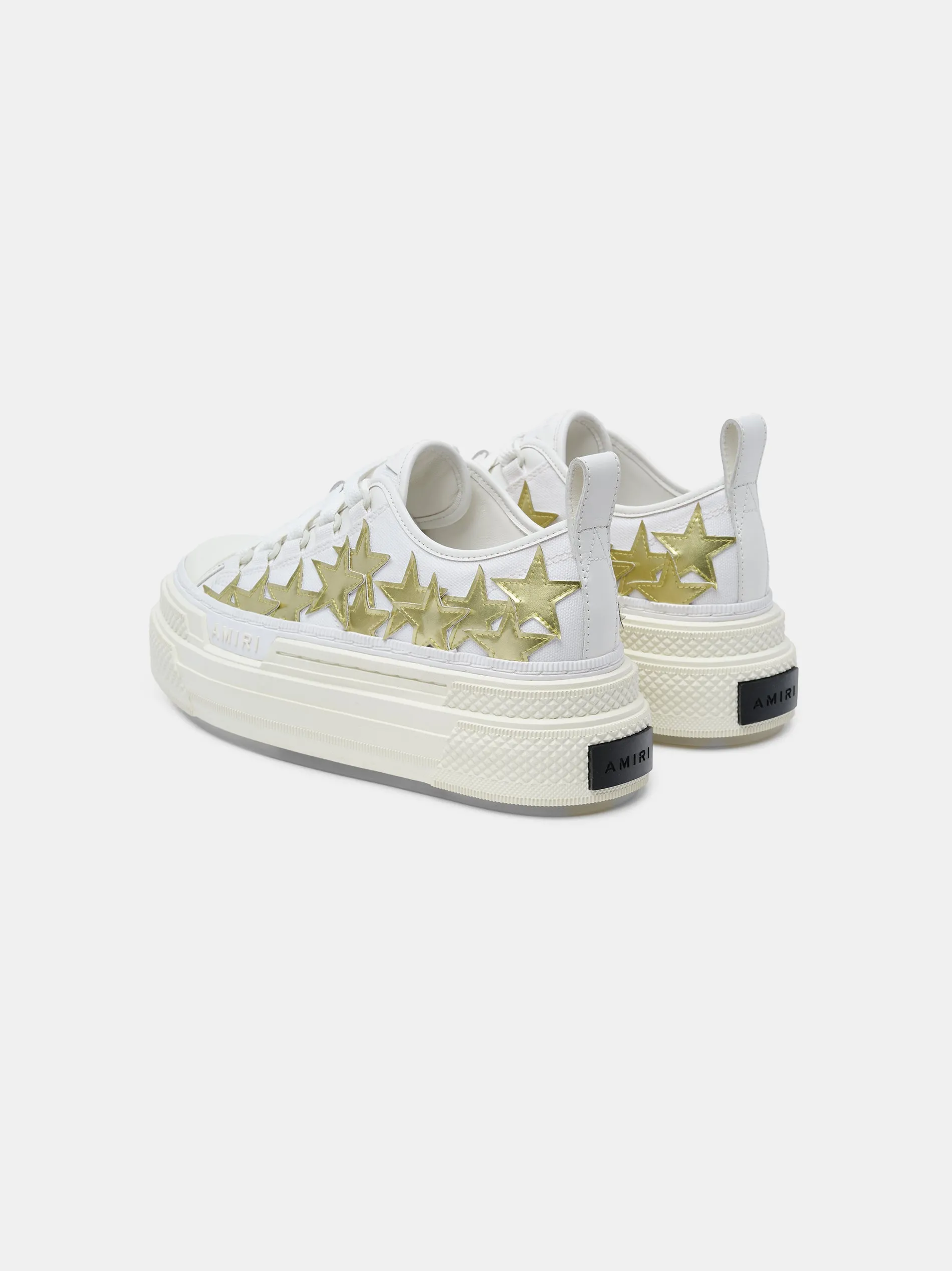 WOMEN - WOMEN'S METALLIC PLATFORM STARS COURT - White Gold sold by AMIRI product image thumbnail 4
