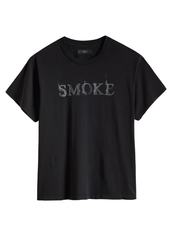 Smoke Tee Black sold by AMIRI