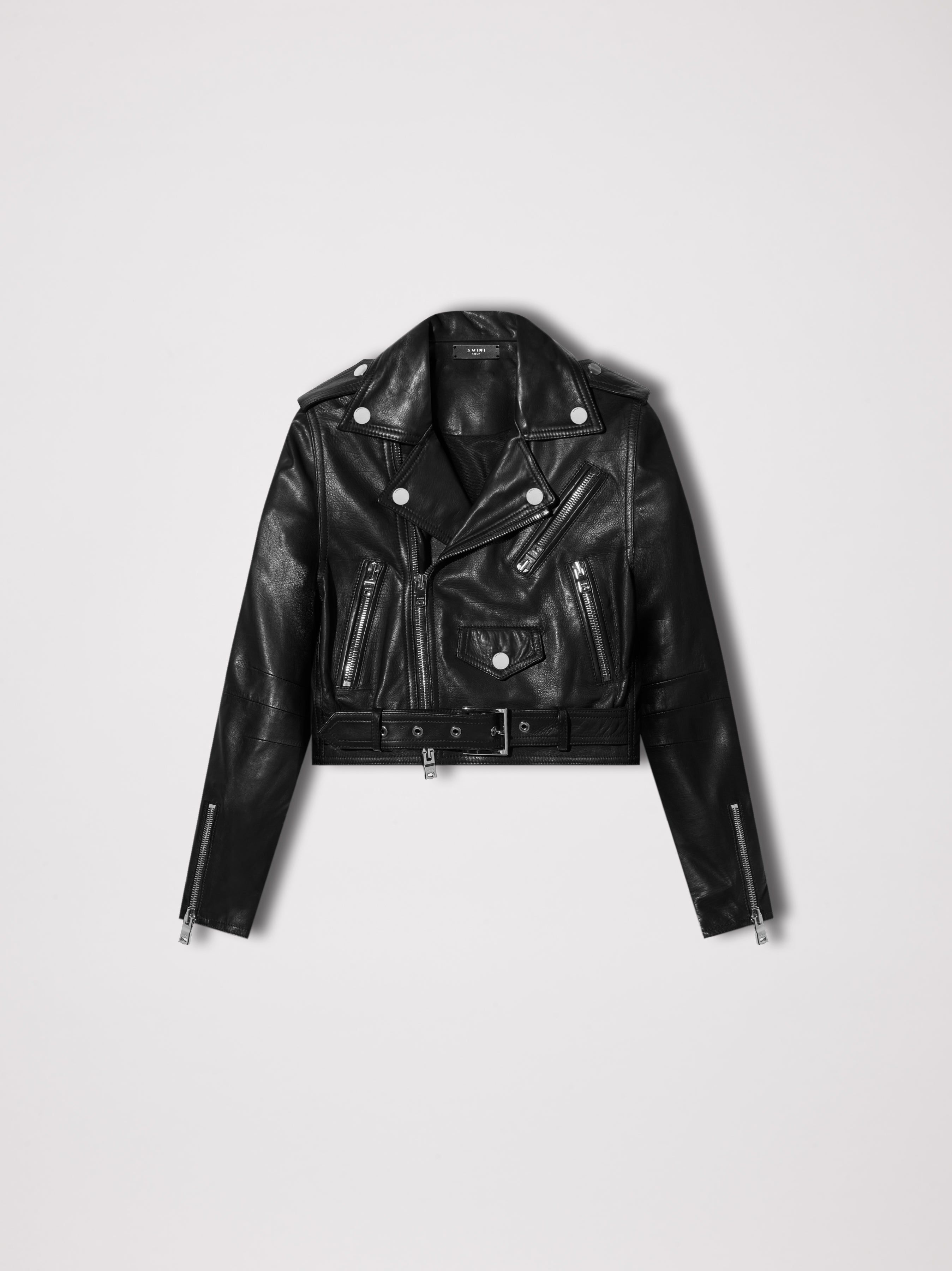 WOMEN - LEATHER BIKER JACKET - BLACK sold by AMIRI