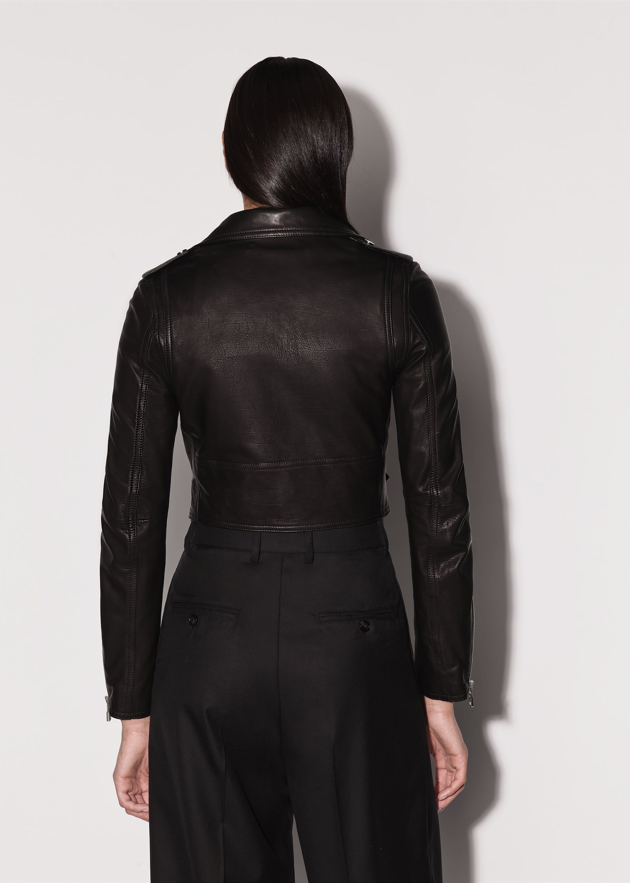 WOMEN - LEATHER BIKER JACKET - BLACK sold by AMIRI product image thumbnail 5