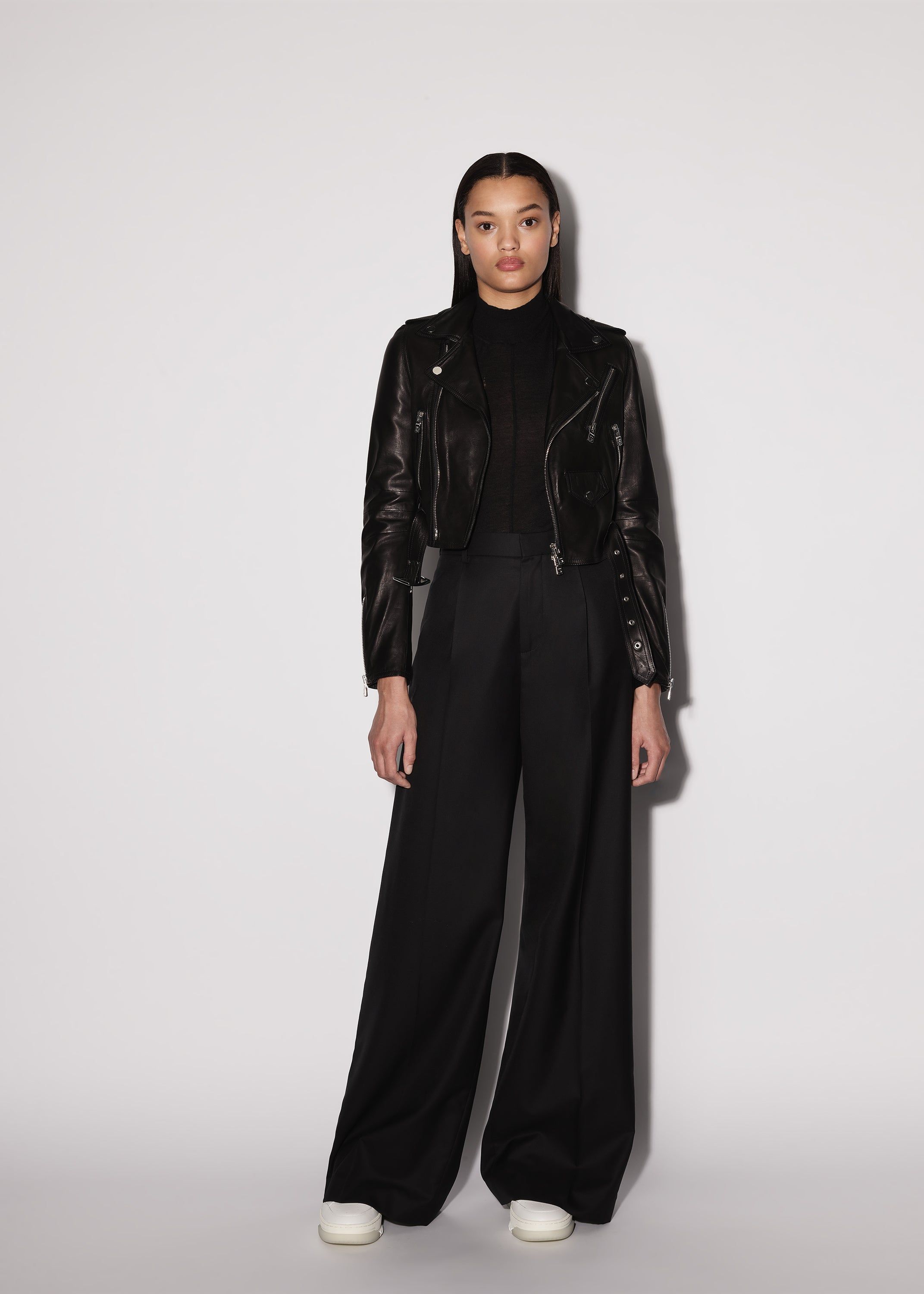 WOMEN - LEATHER BIKER JACKET - BLACK sold by AMIRI product image thumbnail 2