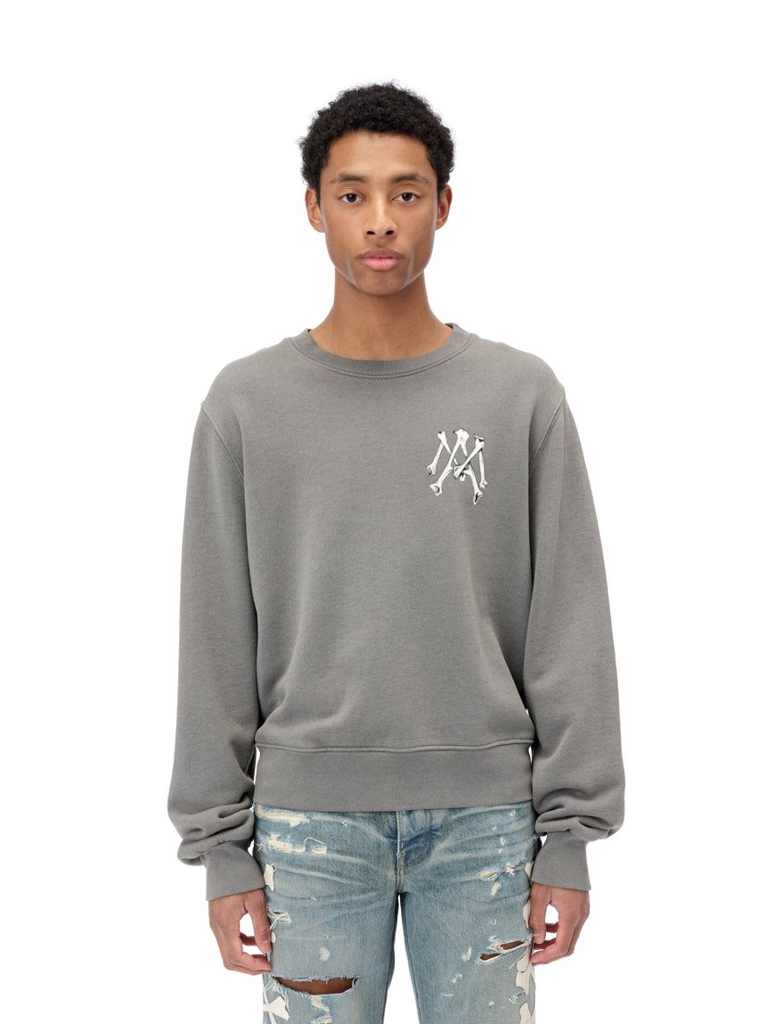 AMIRI Bones M.A. Crew - Heather Grey sold by AMIRI product image thumbnail 2