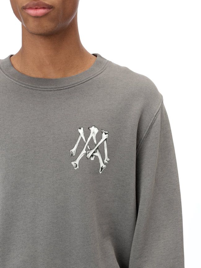 AMIRI Bones M.A. Crew - Heather Grey sold by AMIRI product image thumbnail 3