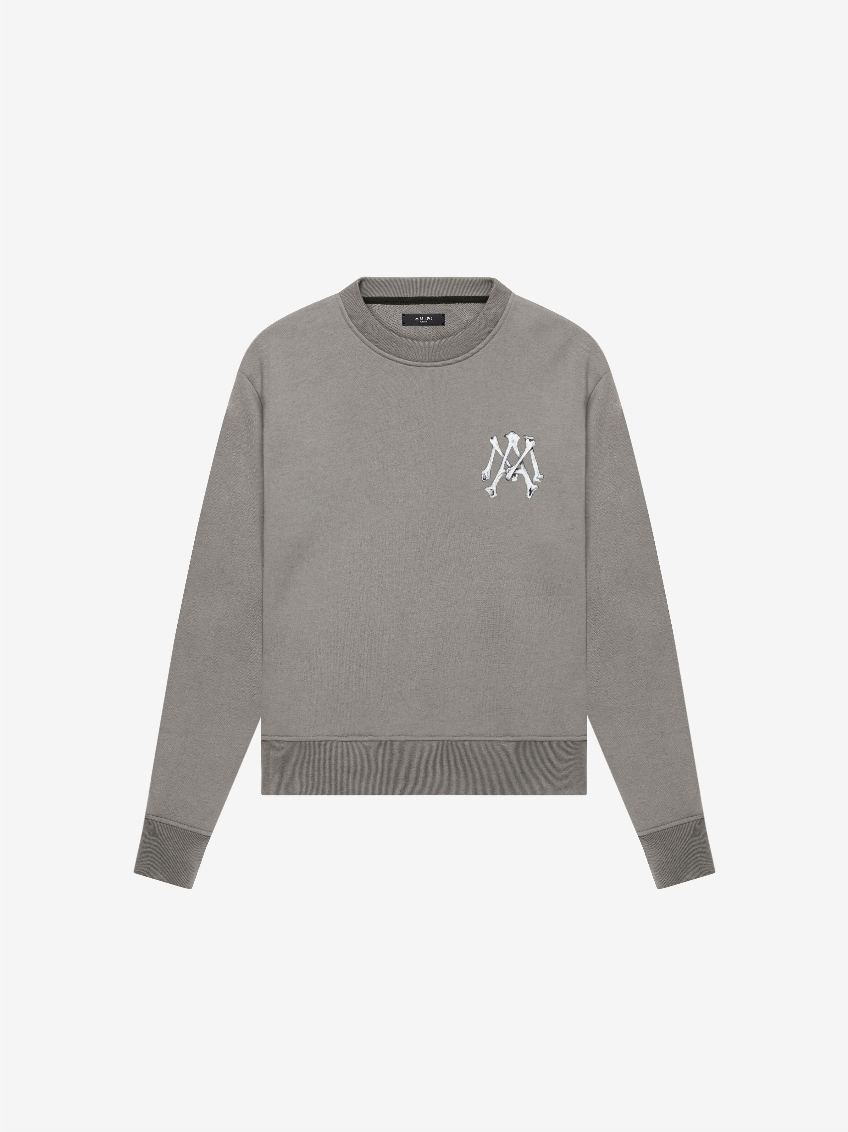 AMIRI Bones M.A. Crew - Heather Grey sold by AMIRI
