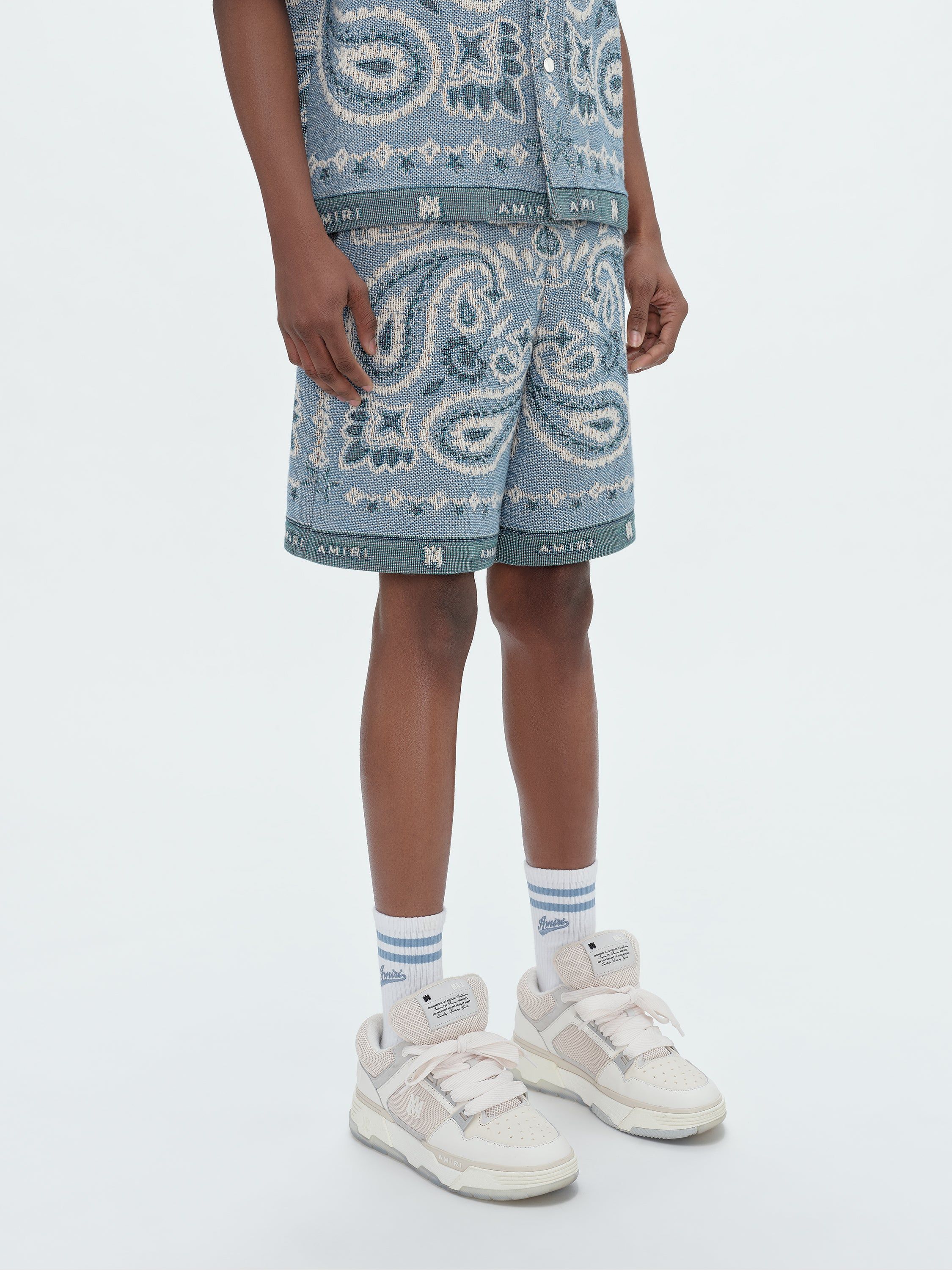 TAPESTRY BANDANA BAGGY SHORTS - BLUE sold by AMIRI product image thumbnail 4