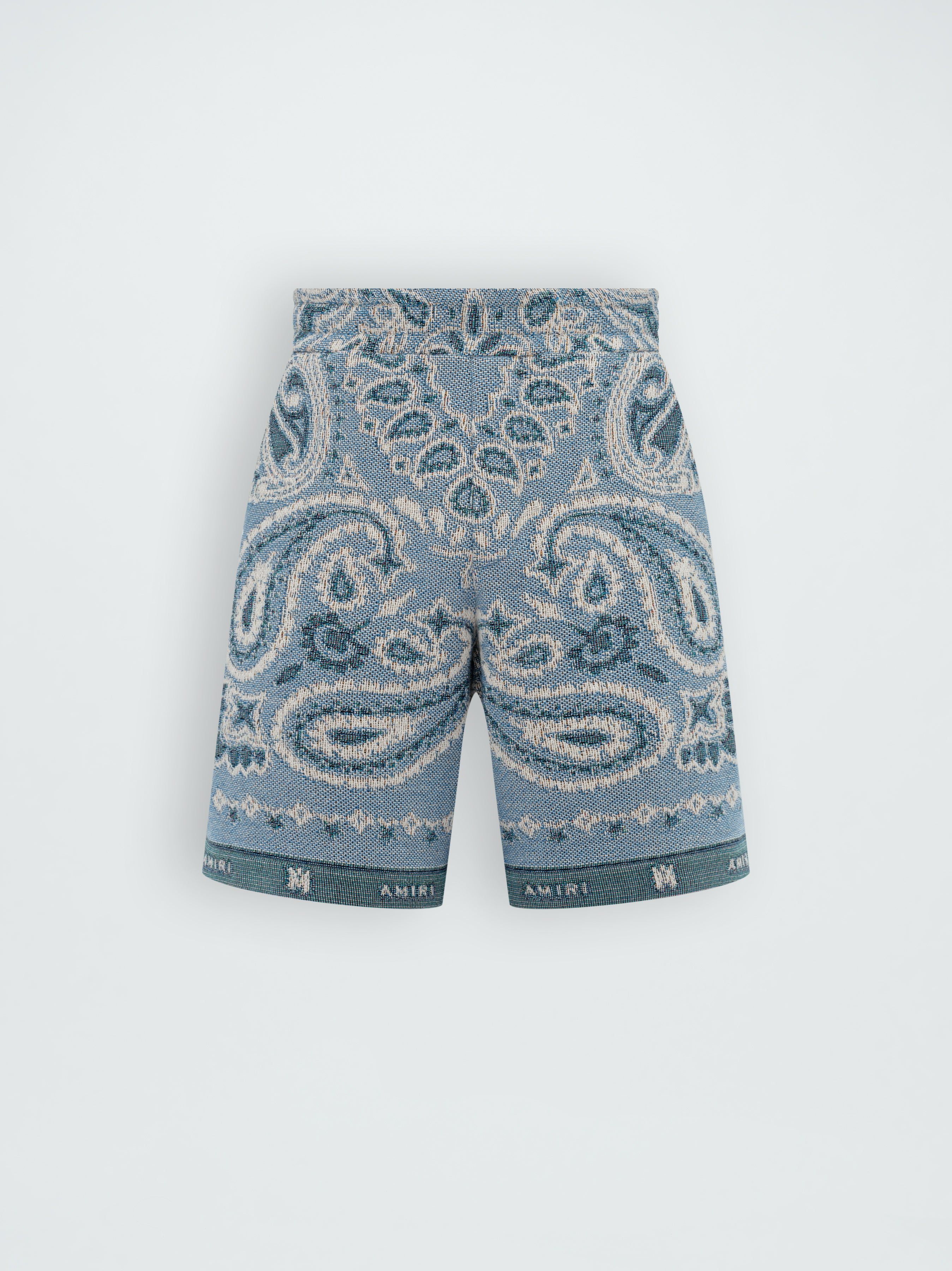 TAPESTRY BANDANA BAGGY SHORTS - BLUE sold by AMIRI