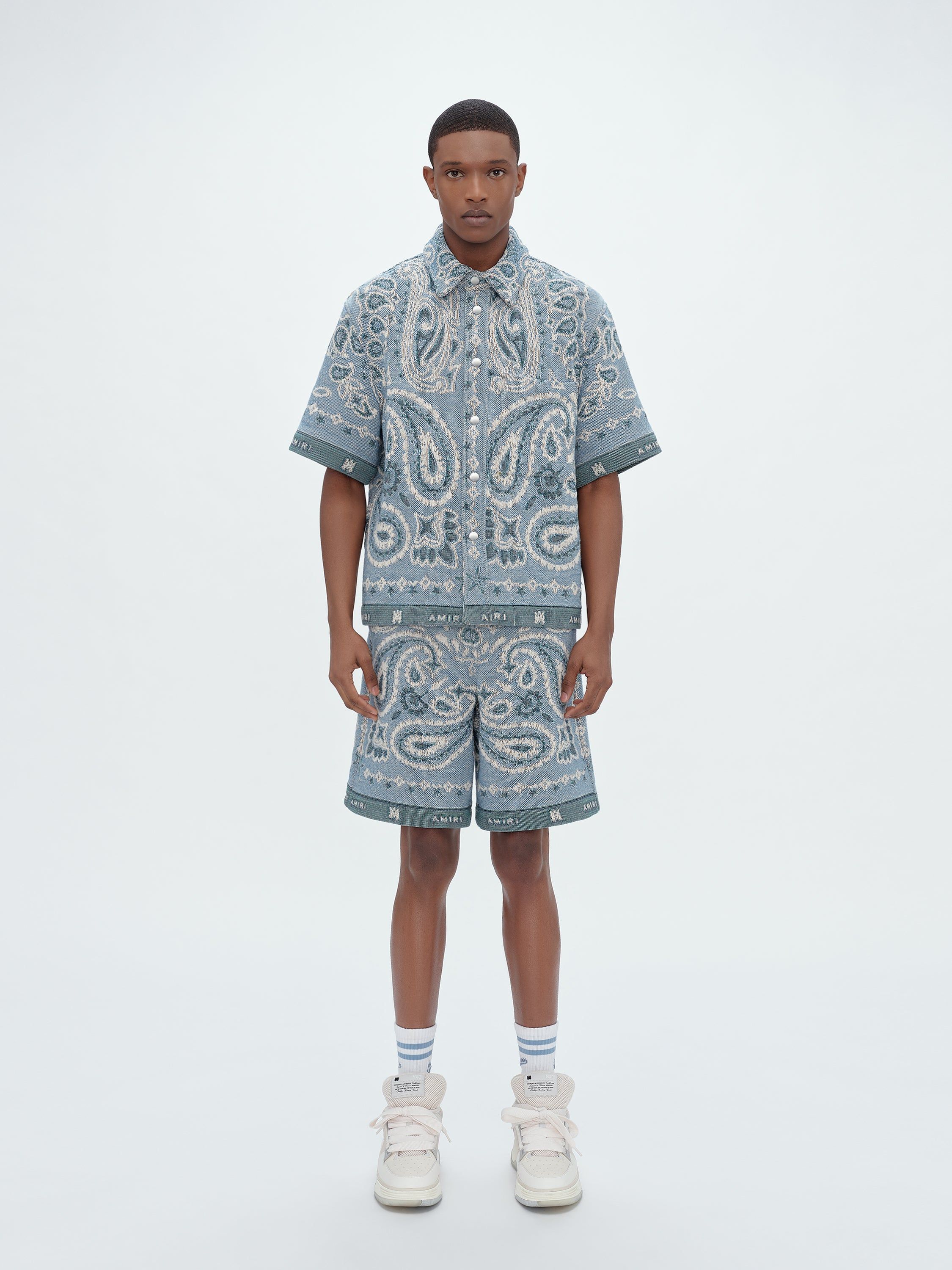 TAPESTRY BANDANA BAGGY SHORTS - BLUE sold by AMIRI product image thumbnail 2