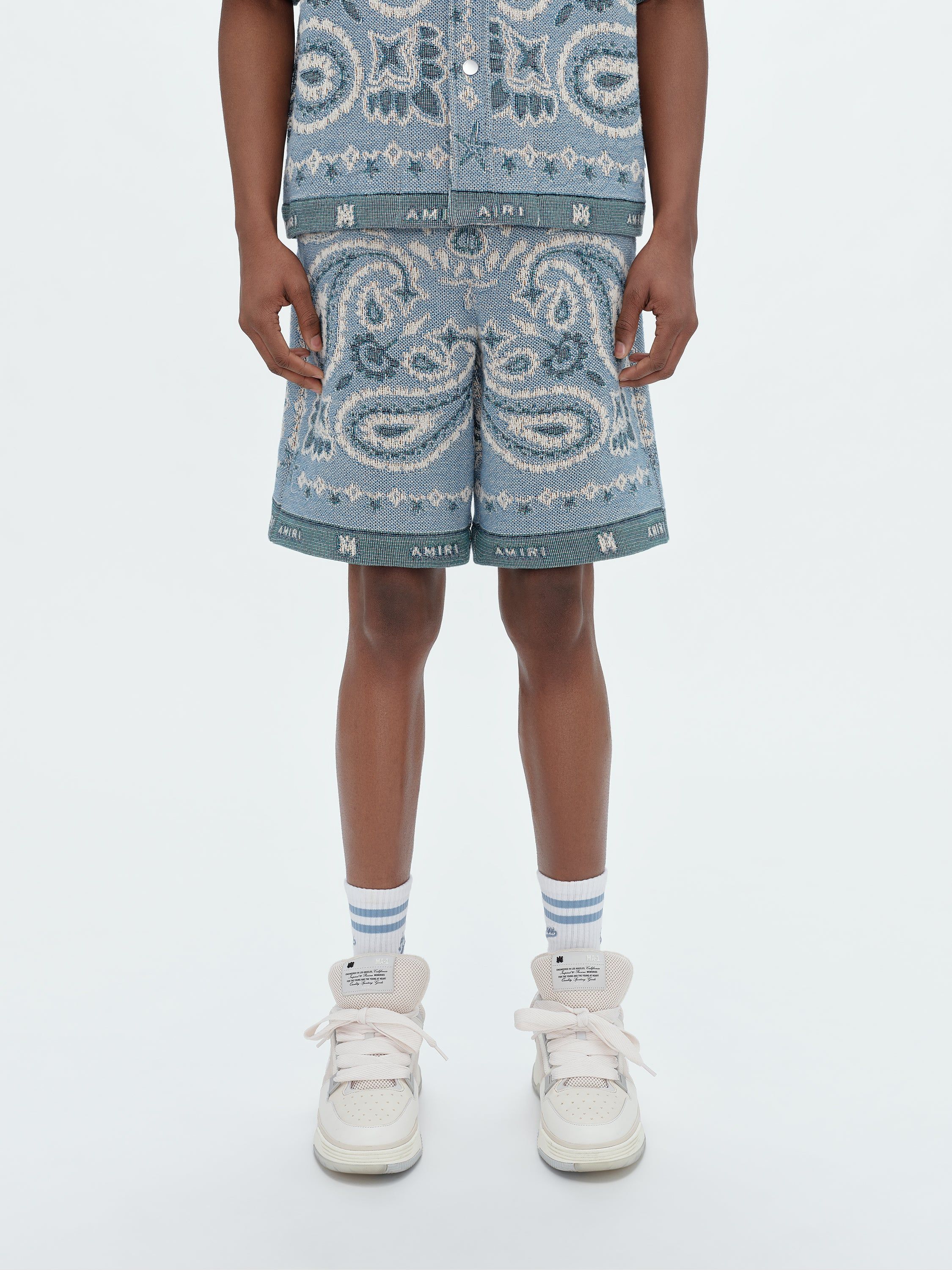 TAPESTRY BANDANA BAGGY SHORTS - BLUE sold by AMIRI product image thumbnail 3