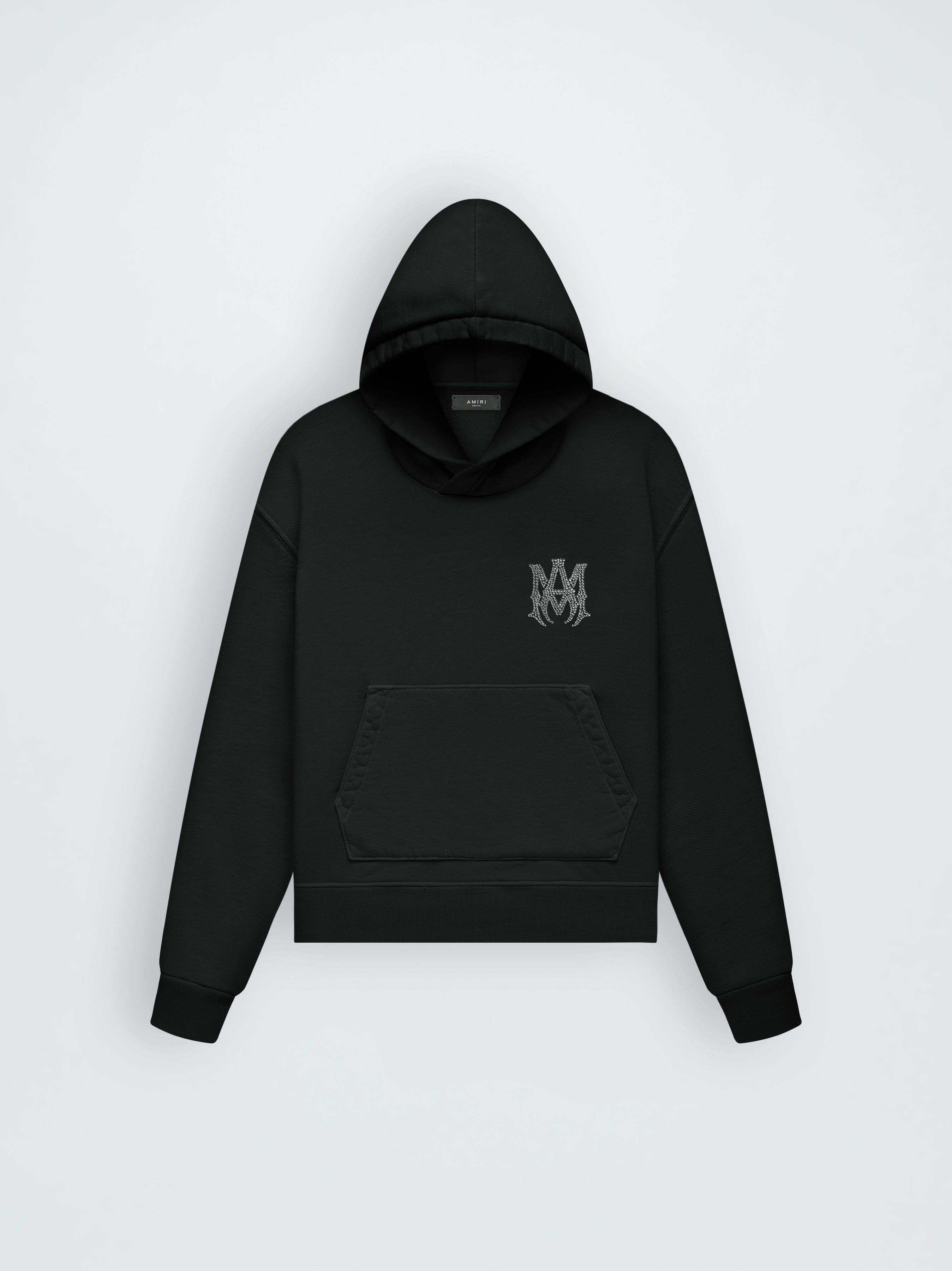 CRYSTAL EMBELLISHED MA HOODIE - BLACK sold by AMIRI