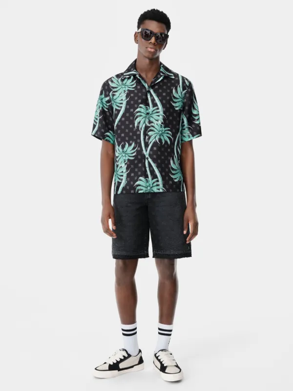 PALM BOWLING SHIRT - Black made by AMIRI