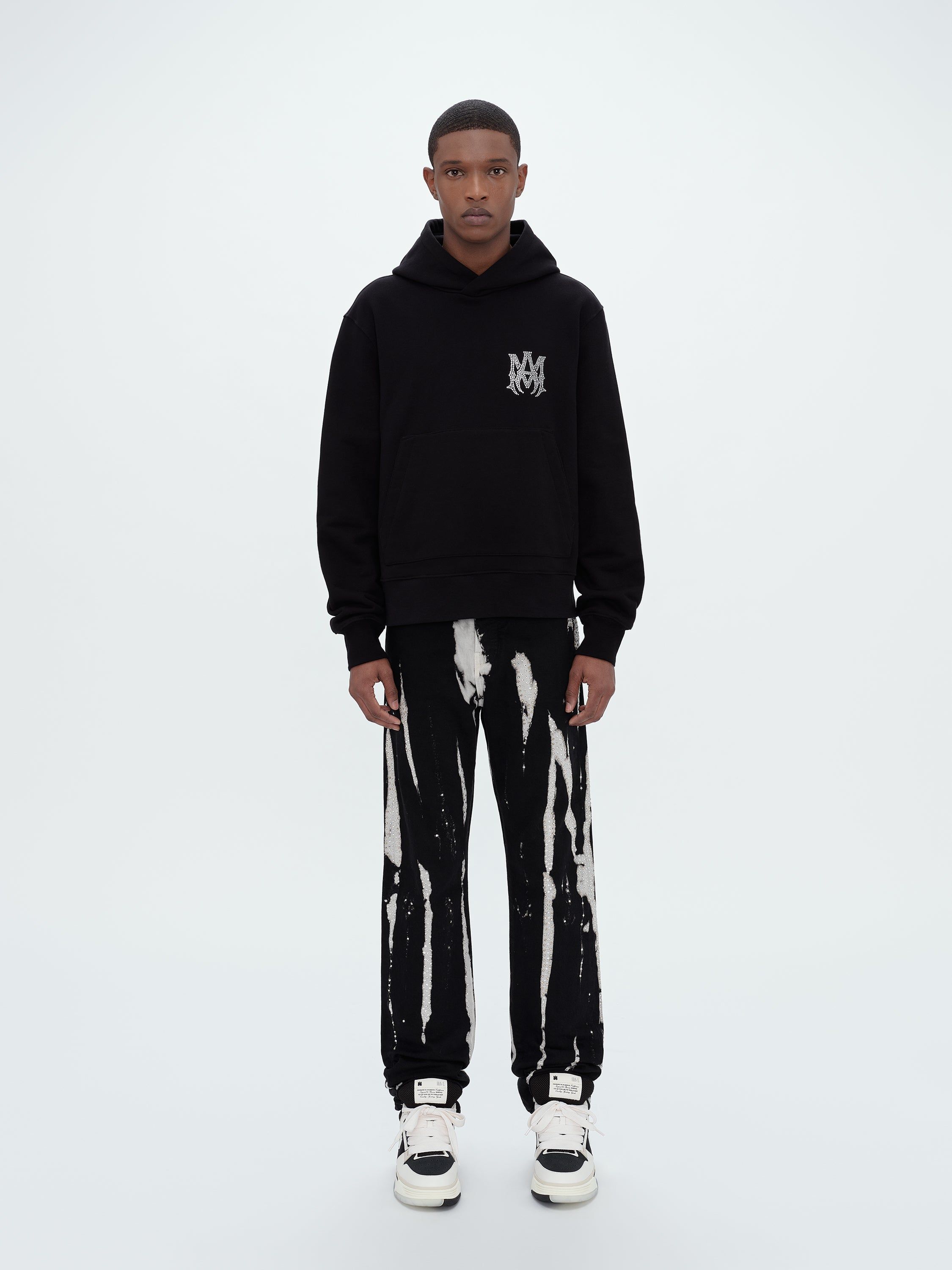 CRYSTAL EMBELLISHED MA HOODIE - BLACK sold by AMIRI product image thumbnail 2