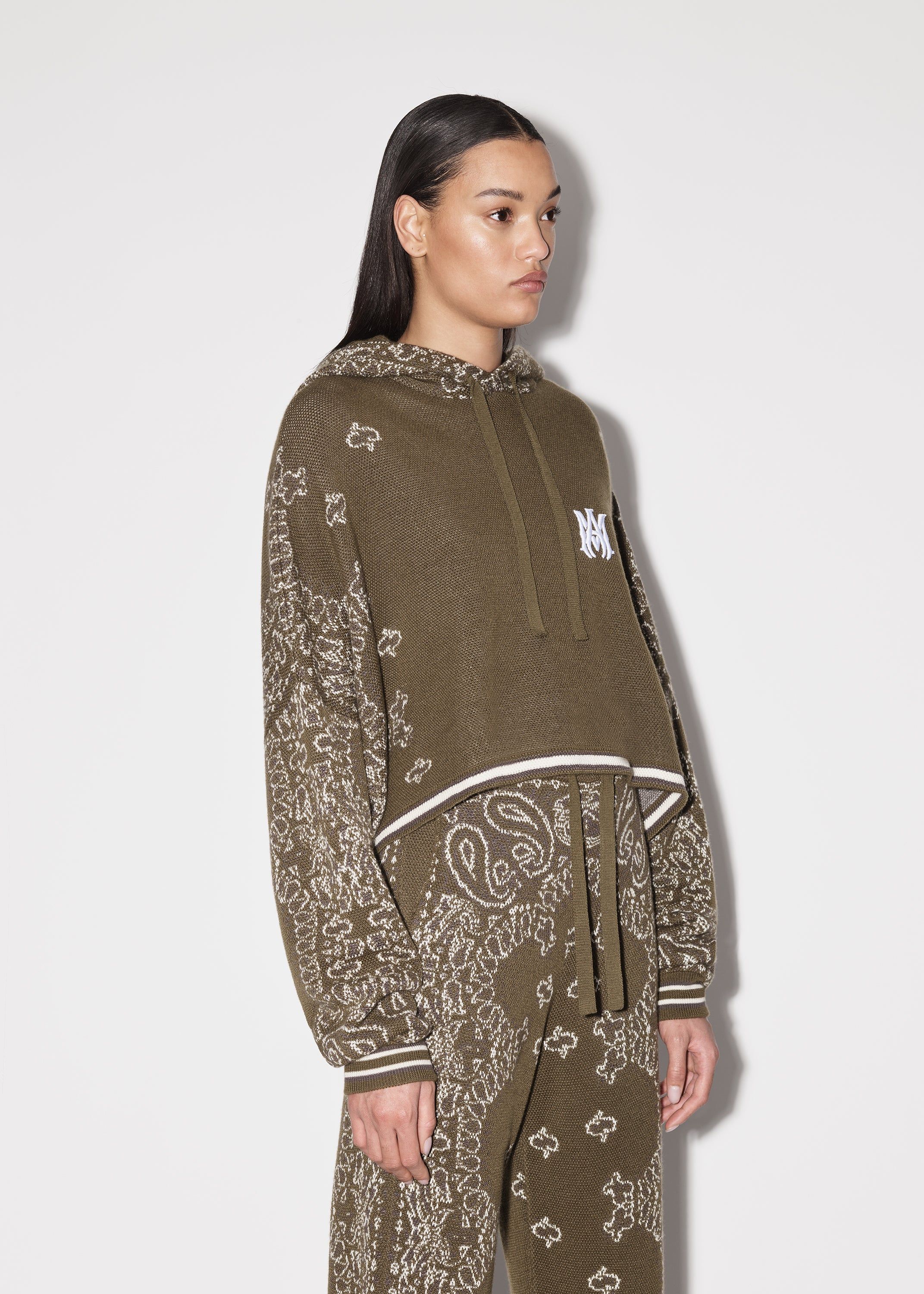 WOMEN - BANDANA OVERSIZED HOODIE - Green sold by AMIRI product image thumbnail 4