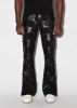 MIXED CHECK PATCH FLARE PANTS - BLACK sold by AMIRI