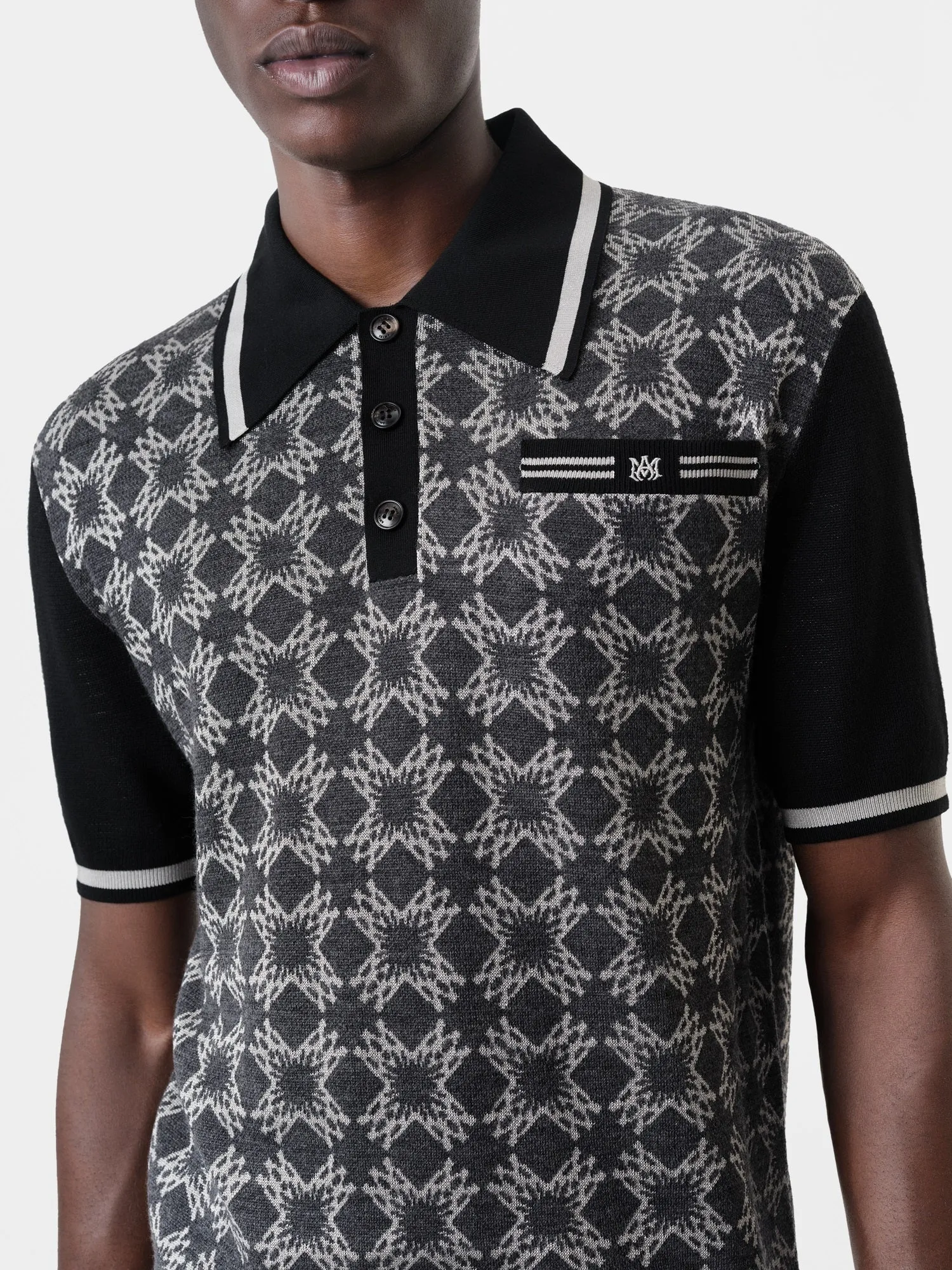 MA QUAD POLO - Dark Grey sold by AMIRI product image thumbnail 4