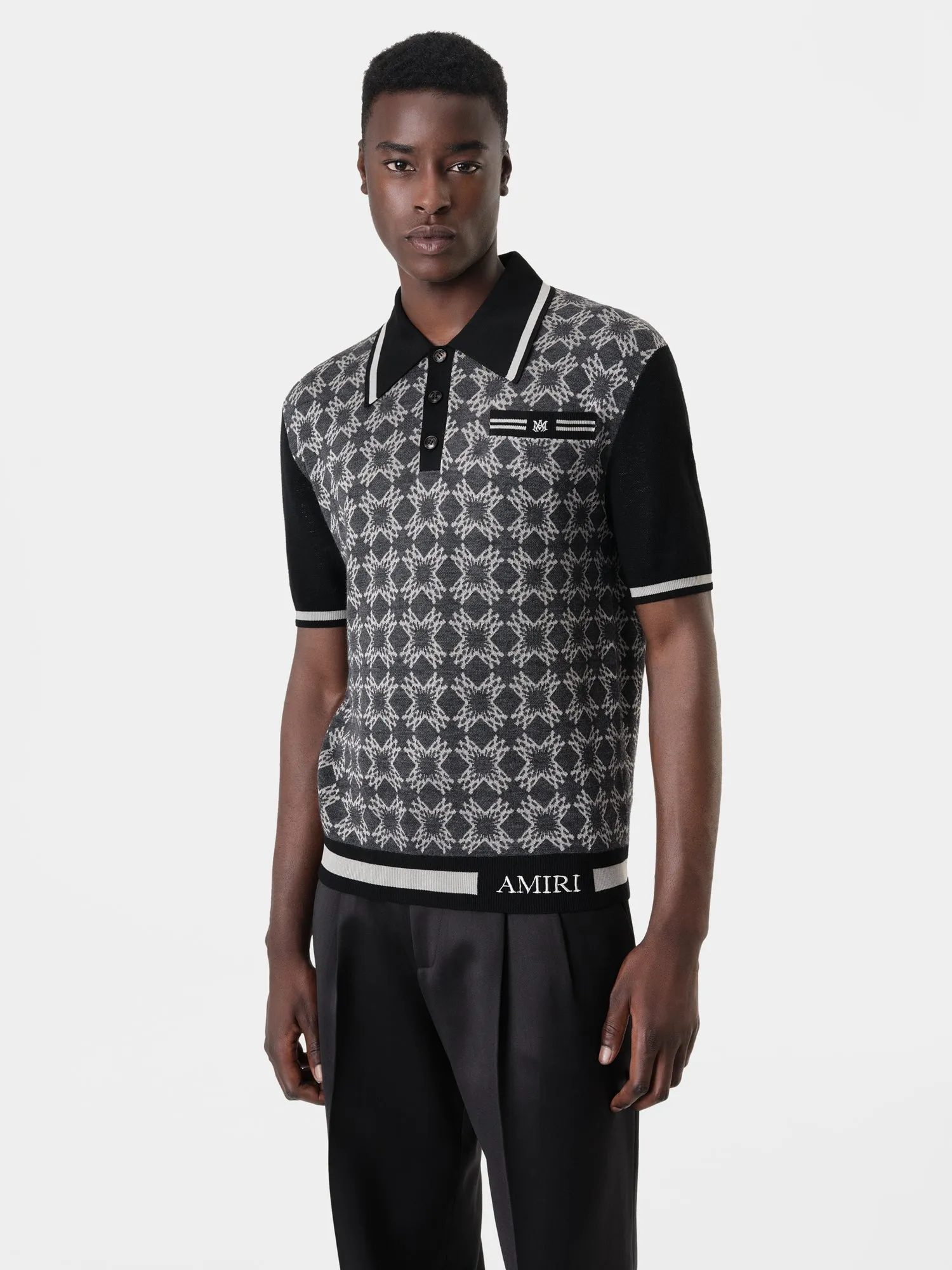 MA QUAD POLO - Dark Grey sold by AMIRI product image thumbnail 2