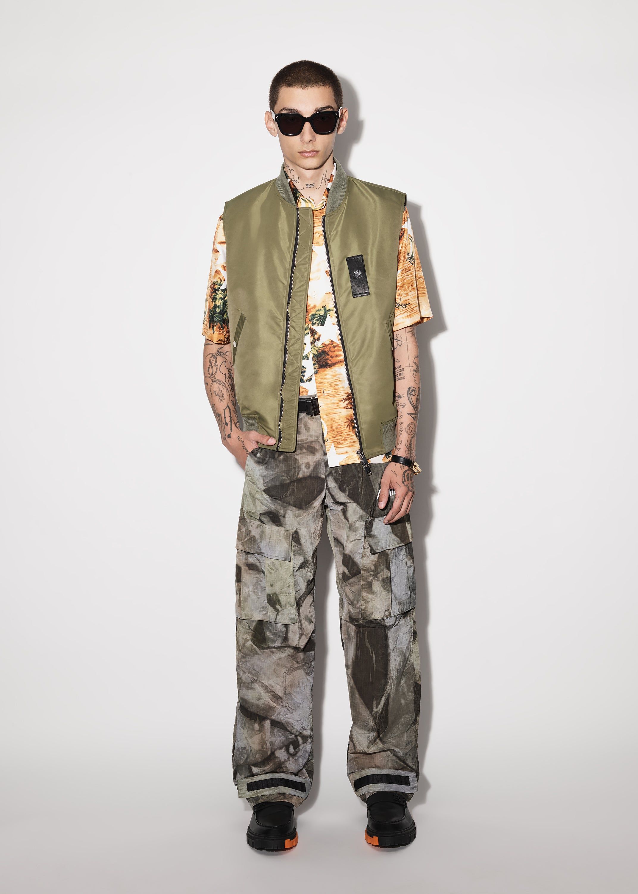 SLEEVELESS BOMBER VEST - SAGE sold by AMIRI product image thumbnail 2
