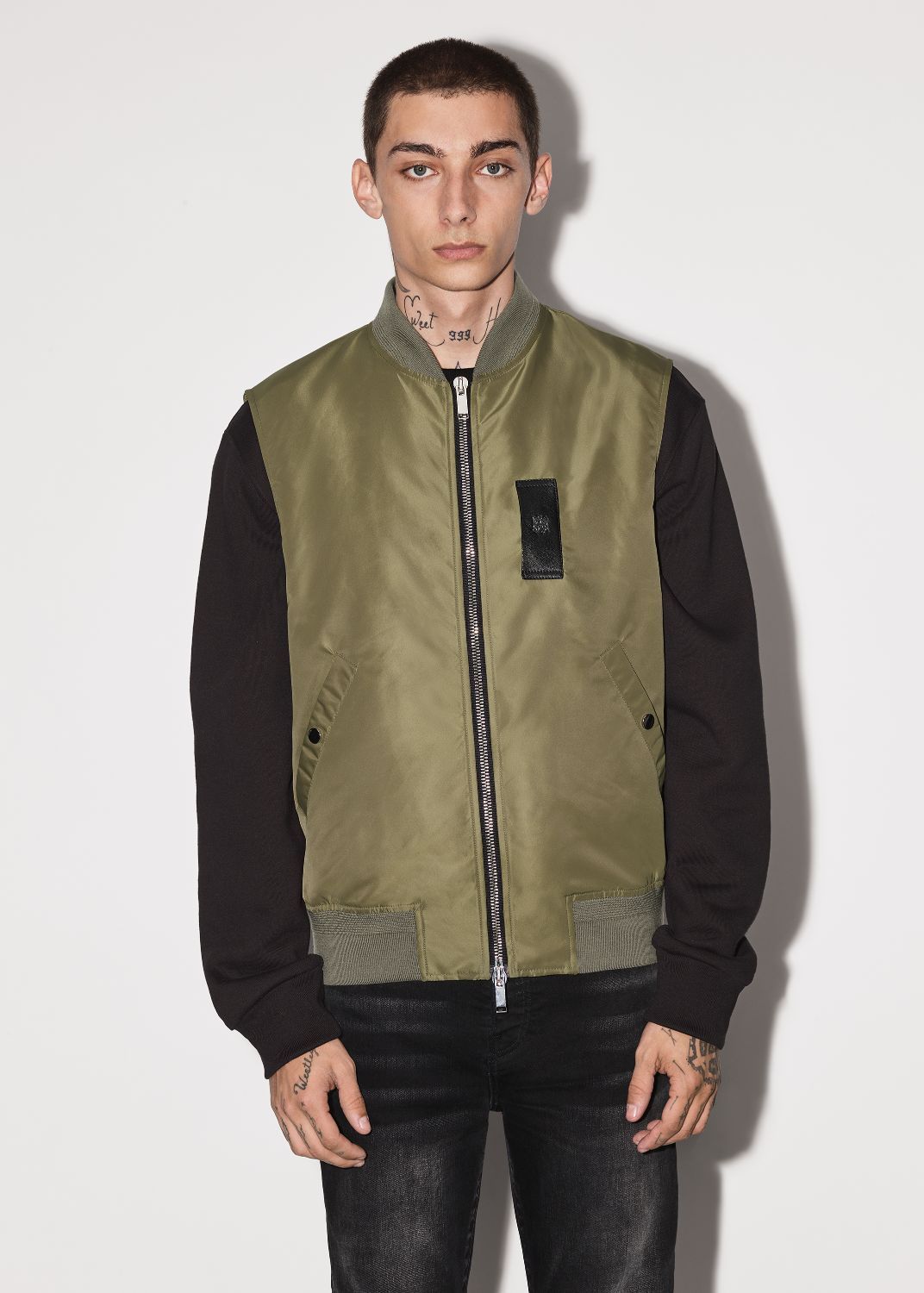 SLEEVELESS BOMBER VEST - SAGE sold by AMIRI product image thumbnail 3