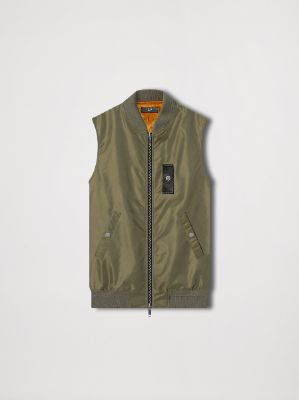 SLEEVELESS BOMBER VEST - SAGE made by AMIRI
