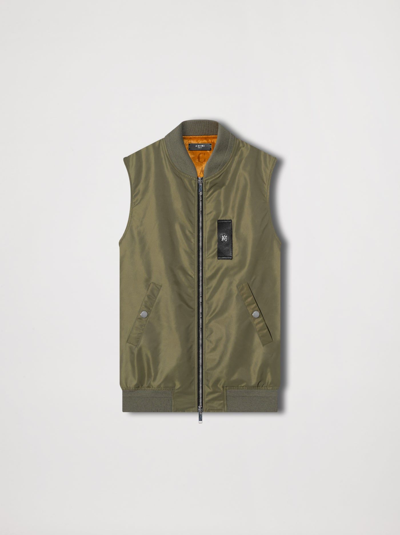 SLEEVELESS BOMBER VEST - SAGE sold by AMIRI