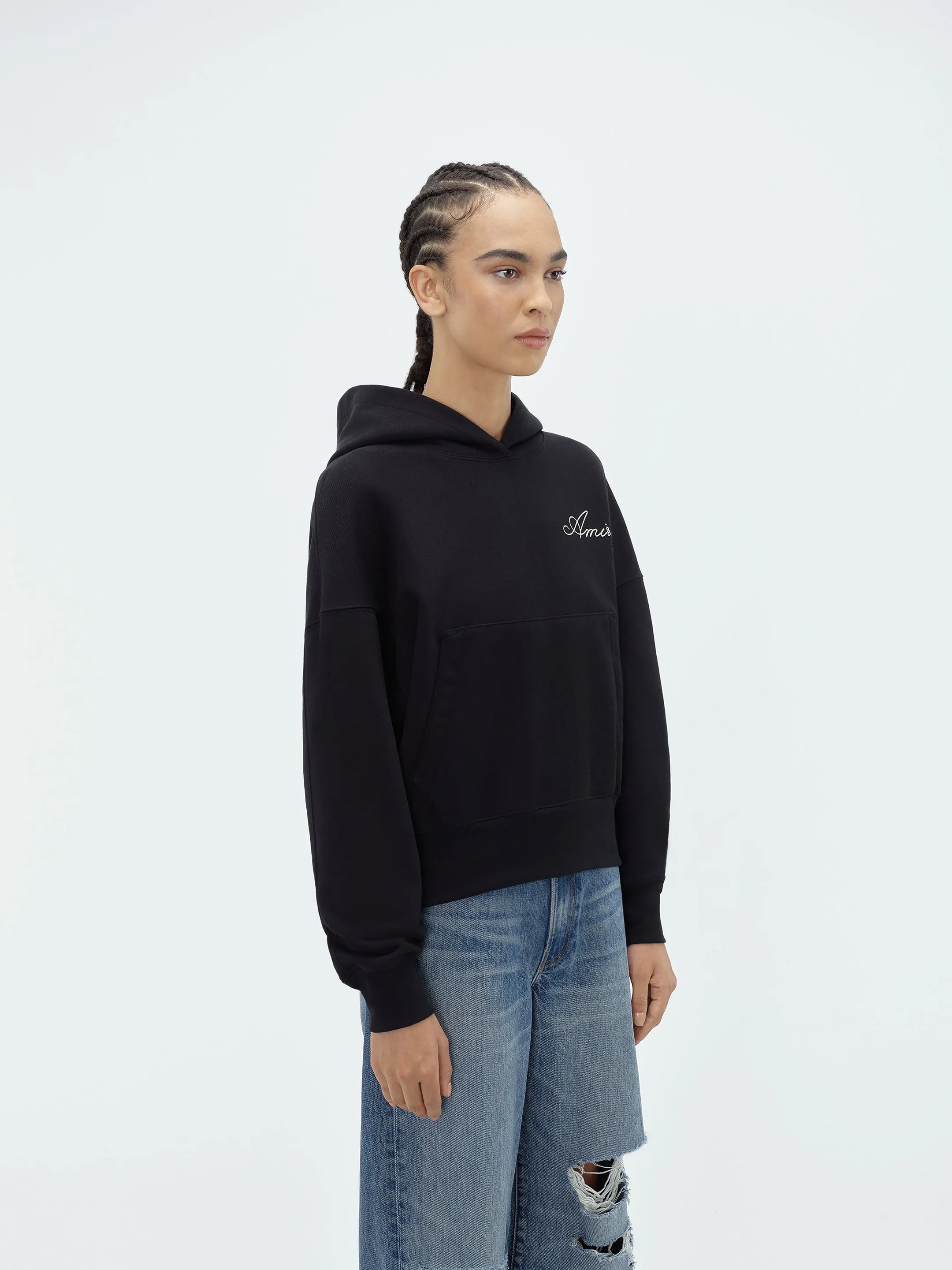 WOMEN - CHAMPAGNE HOODIE - Black sold by AMIRI product image thumbnail 4