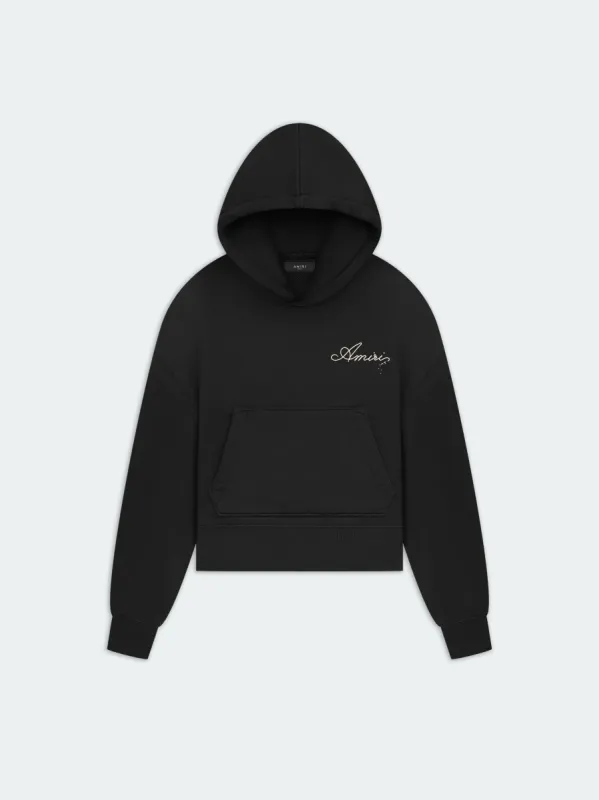 WOMEN - CHAMPAGNE HOODIE - Black sold by AMIRI