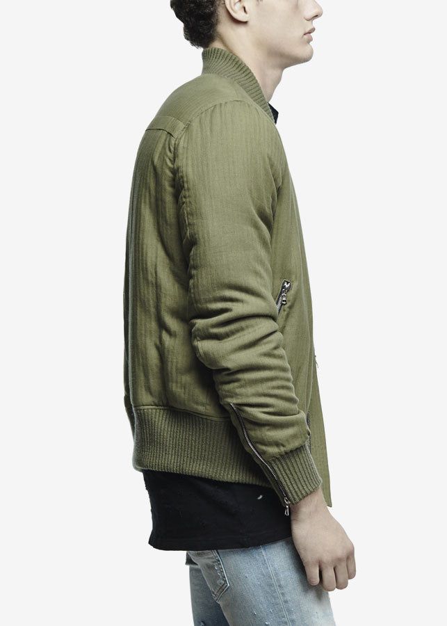 Cashmere Bomber Jacket Olive sold by AMIRI product image thumbnail 3