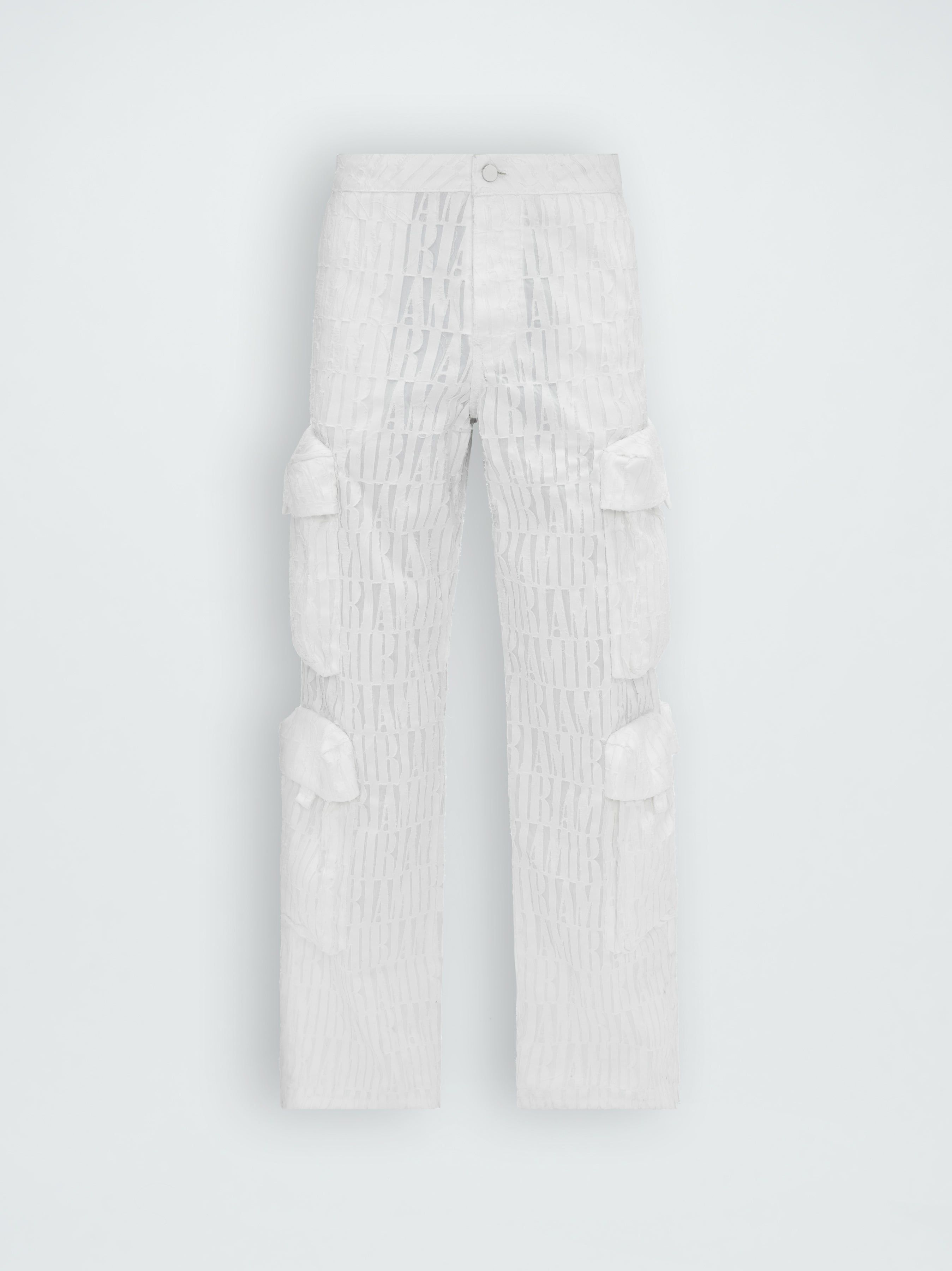 AMIRI BURNOUT UTILITY PANT - WHITE sold by AMIRI