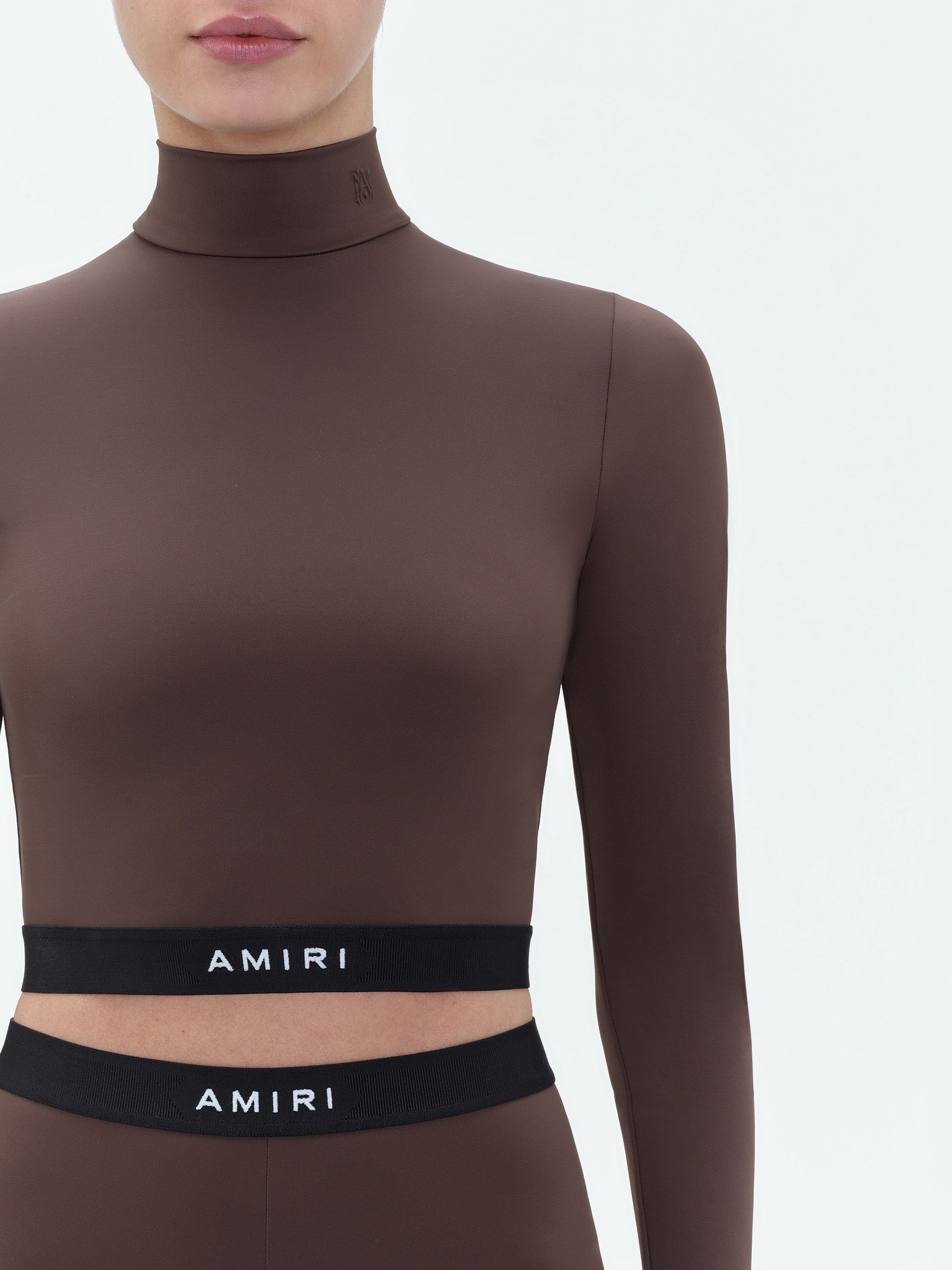 WOMEN - MOCK NECK CROP TOP - BROWN sold by AMIRI product image thumbnail 5