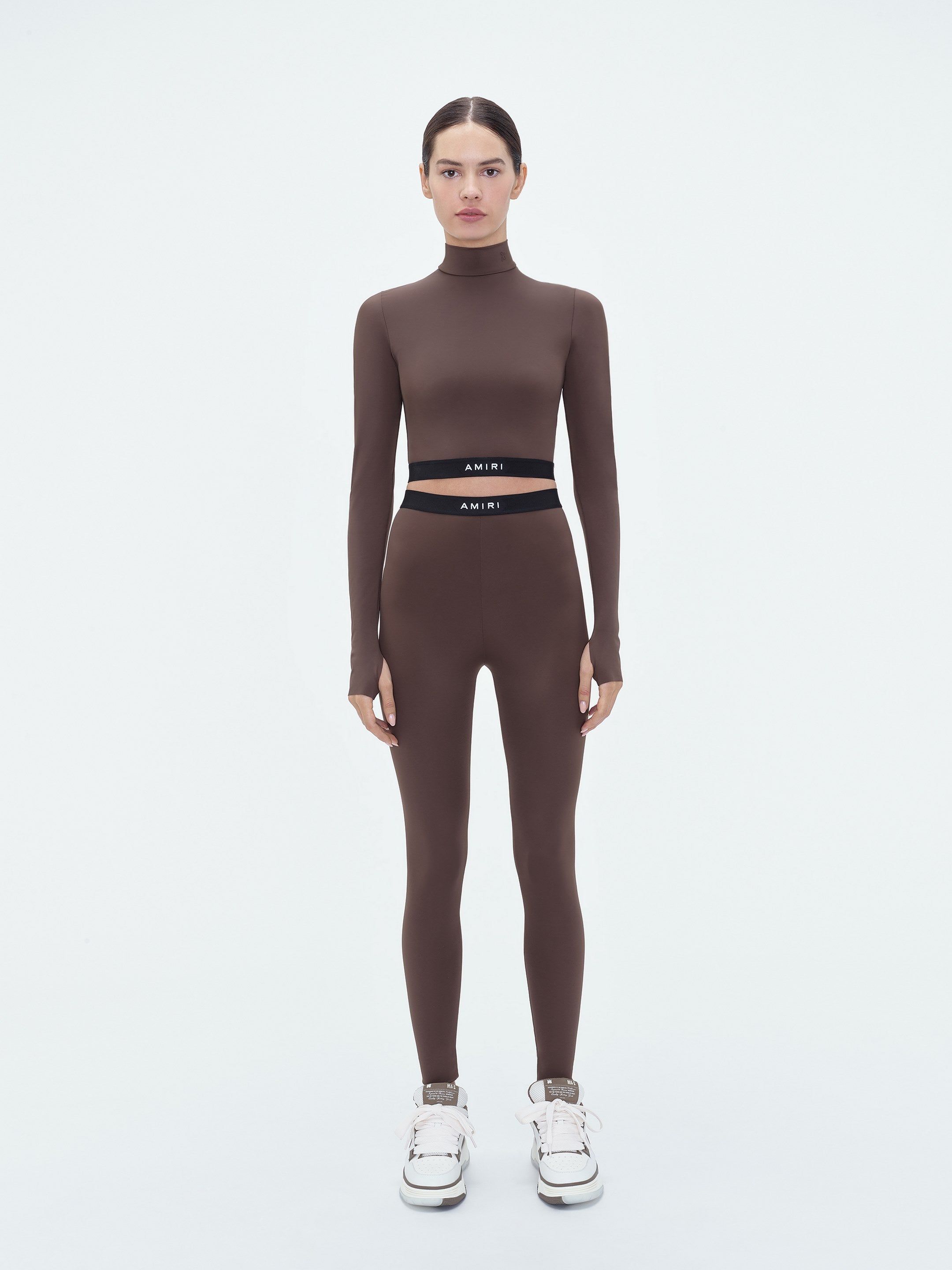 WOMEN - MOCK NECK CROP TOP - BROWN sold by AMIRI product image thumbnail 2