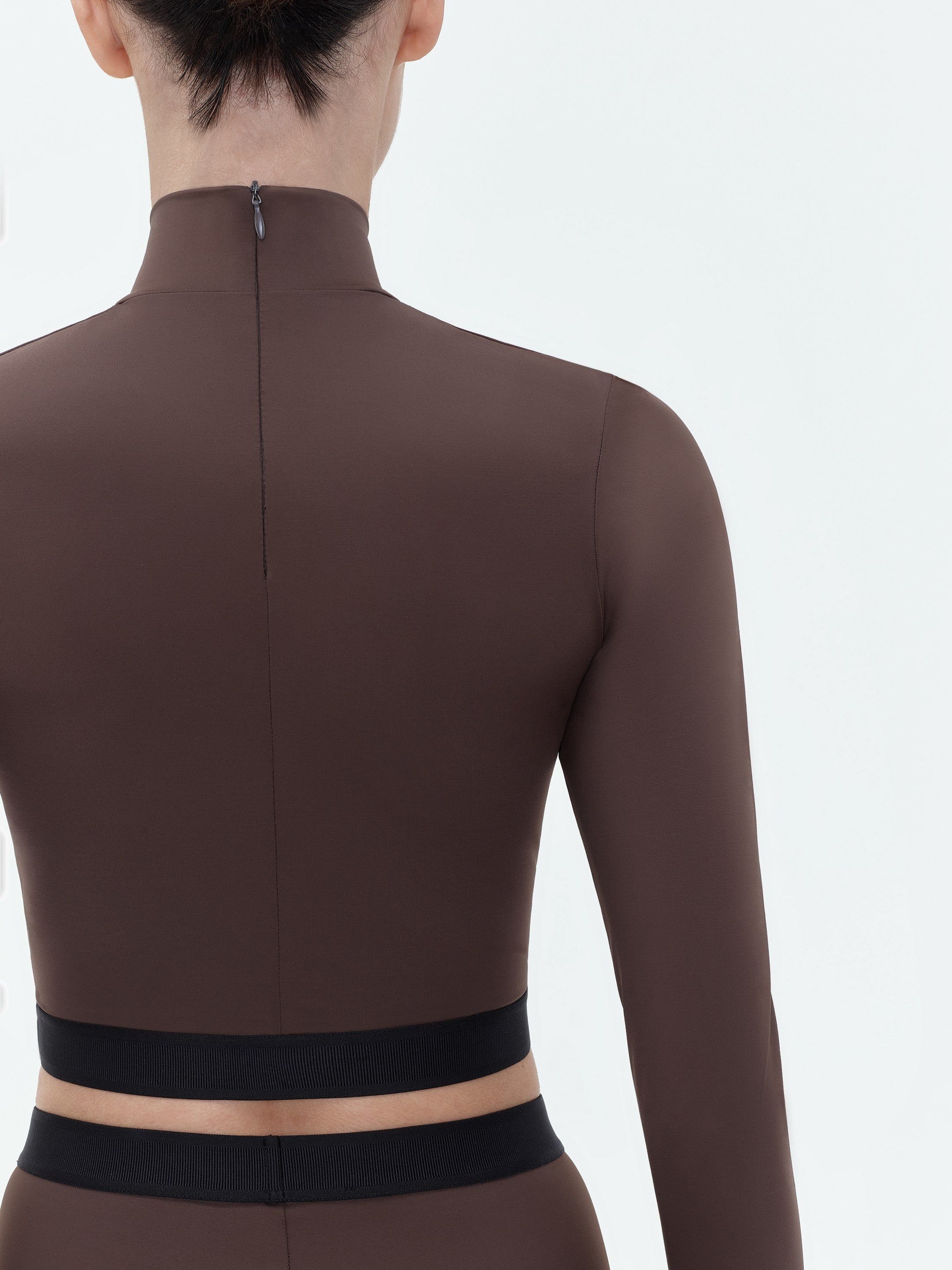 WOMEN - MOCK NECK CROP TOP - BROWN sold by AMIRI product image thumbnail 6
