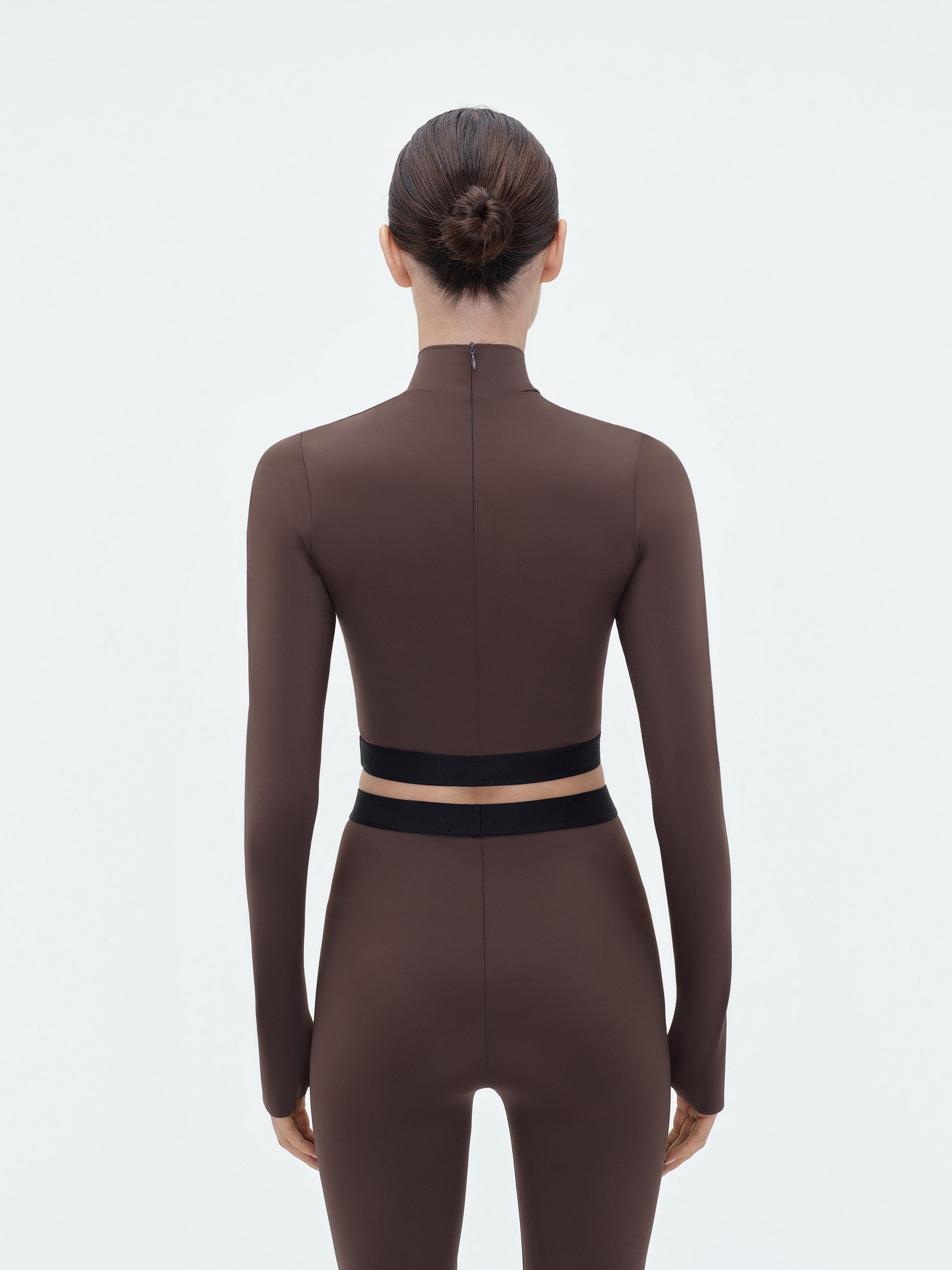 WOMEN - MOCK NECK CROP TOP - BROWN sold by AMIRI product image thumbnail 4
