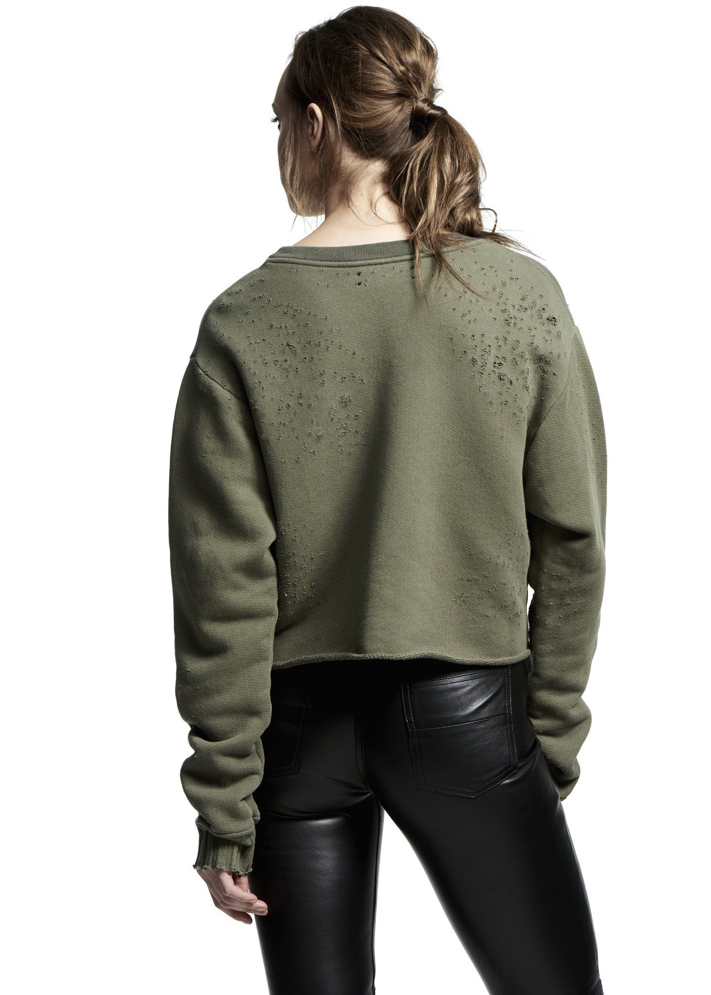AMIRI CROPPED SHOTGUN CREW OLIVE sold by AMIRI product image thumbnail 4