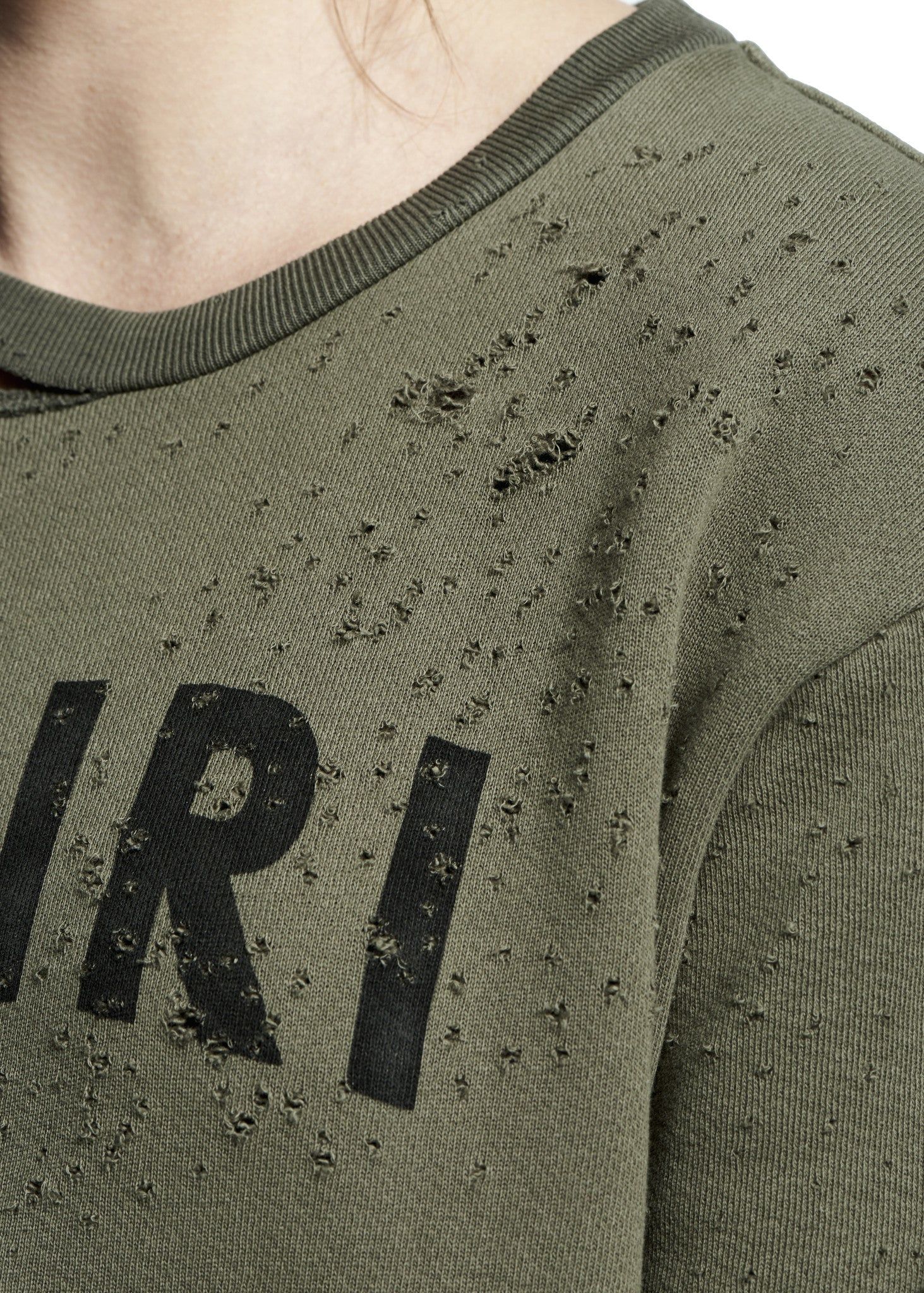 AMIRI CROPPED SHOTGUN CREW OLIVE sold by AMIRI product image thumbnail 5