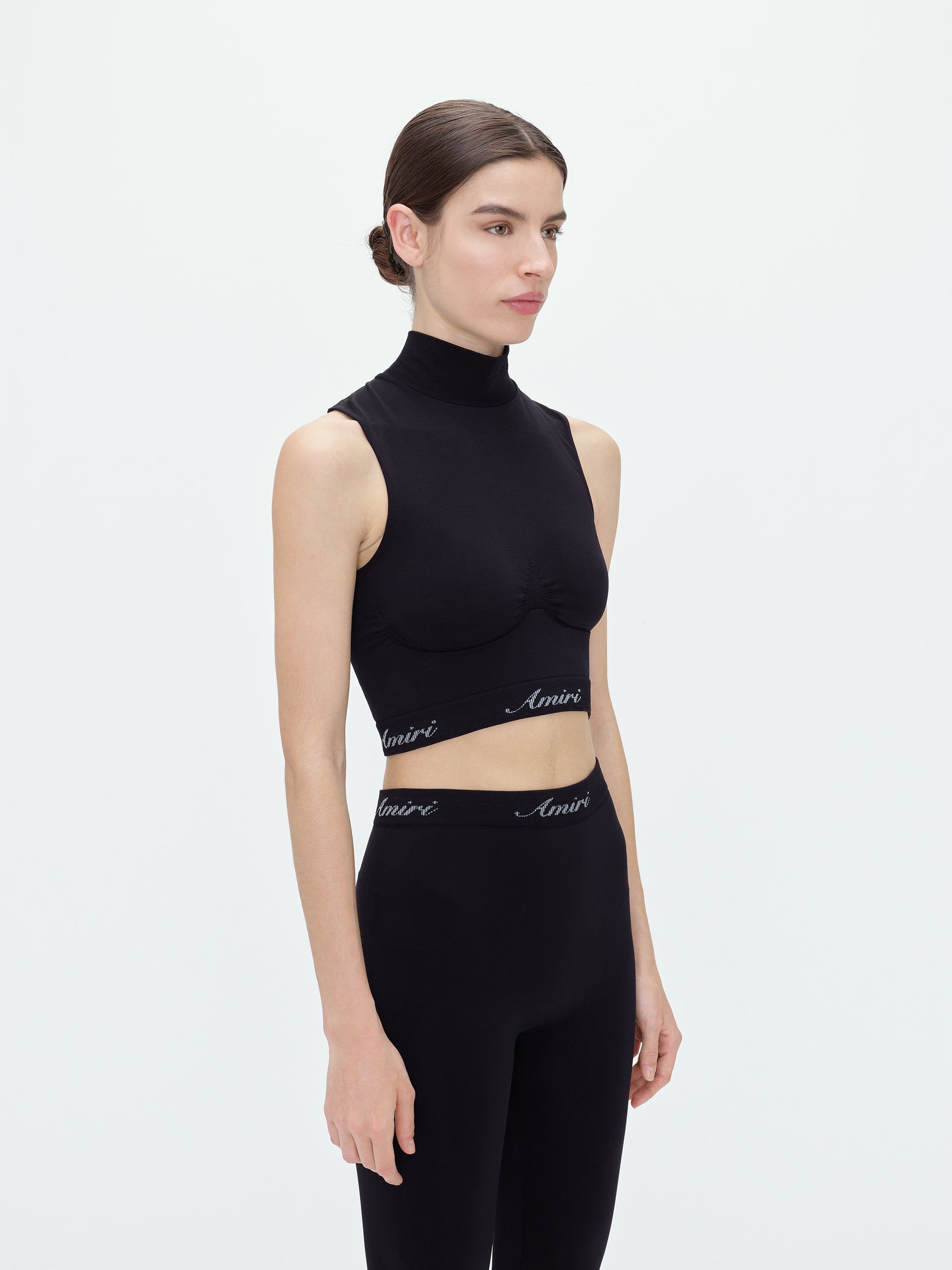 WOMEN - SEAMLESS MOCK NECK TOP - BLACK sold by AMIRI product image thumbnail 3