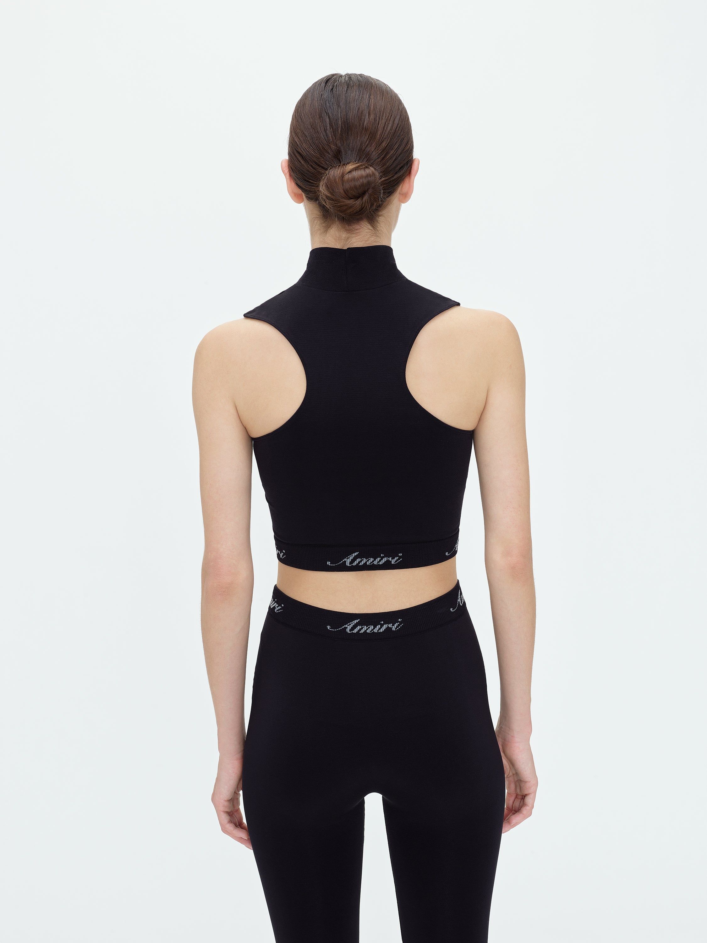WOMEN - SEAMLESS MOCK NECK TOP - BLACK sold by AMIRI product image thumbnail 4