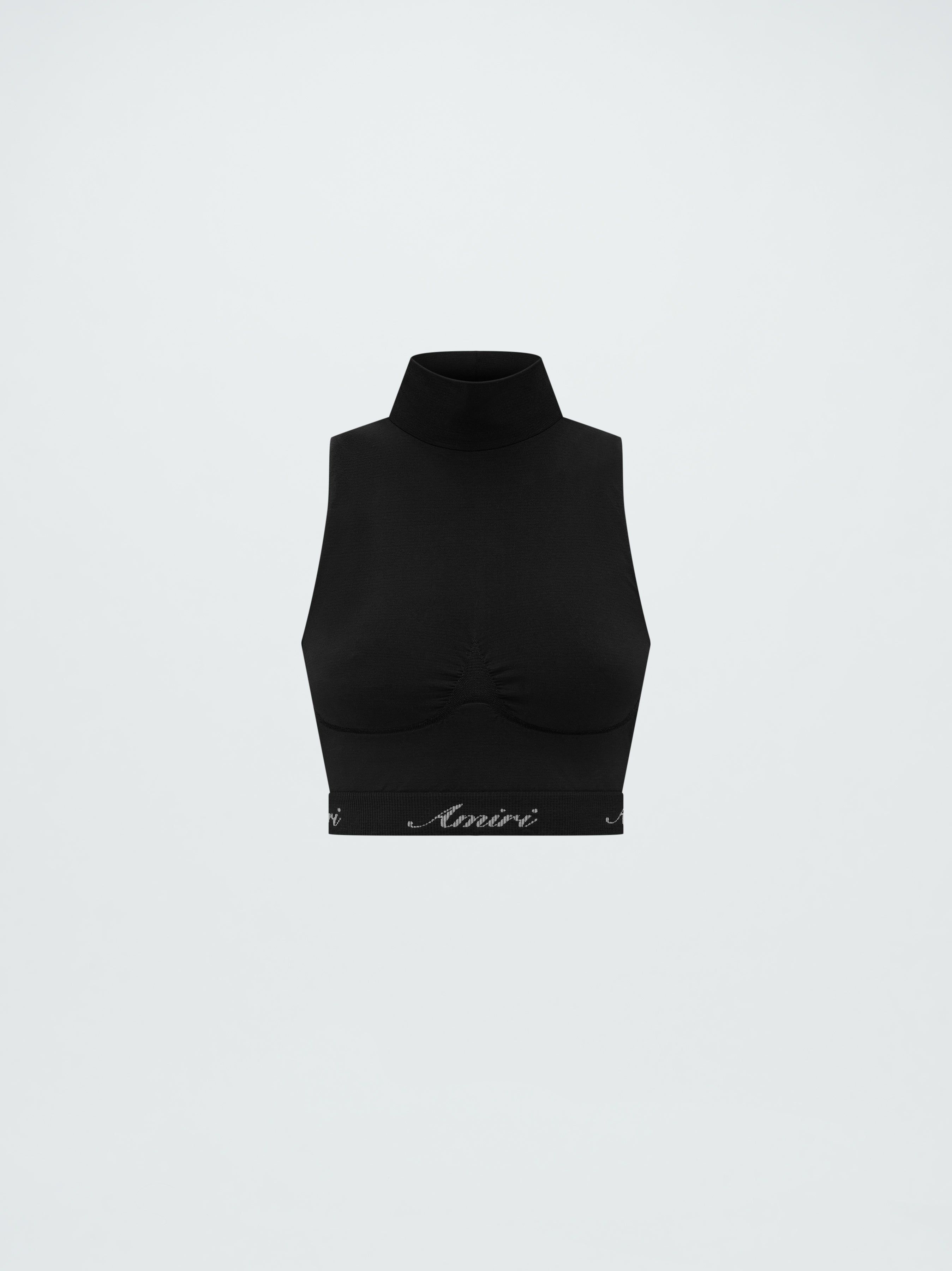 WOMEN - SEAMLESS MOCK NECK TOP - BLACK sold by AMIRI