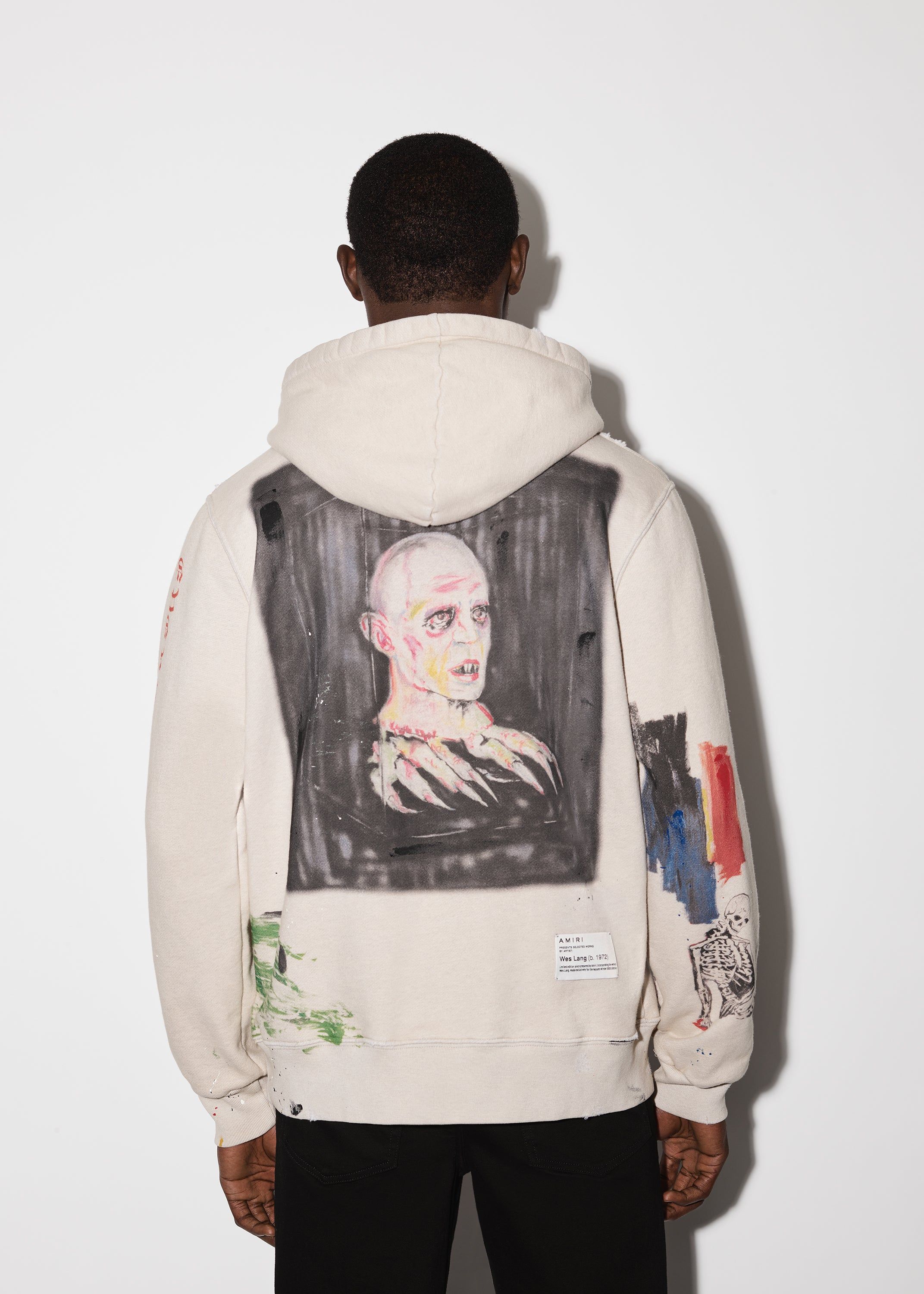 入手困難 AMIRI x Wes Lang Blood 38' グレー パーカー Amiri X Wes Lang 'blood 38' Graphic Print Hoodie In Grey