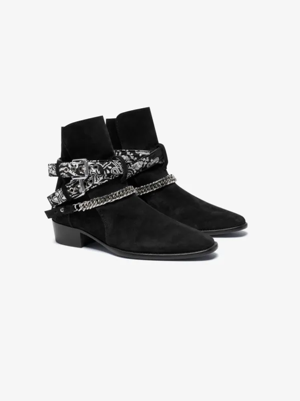 Bandana Buckle Boot - Black sold by AMIRI