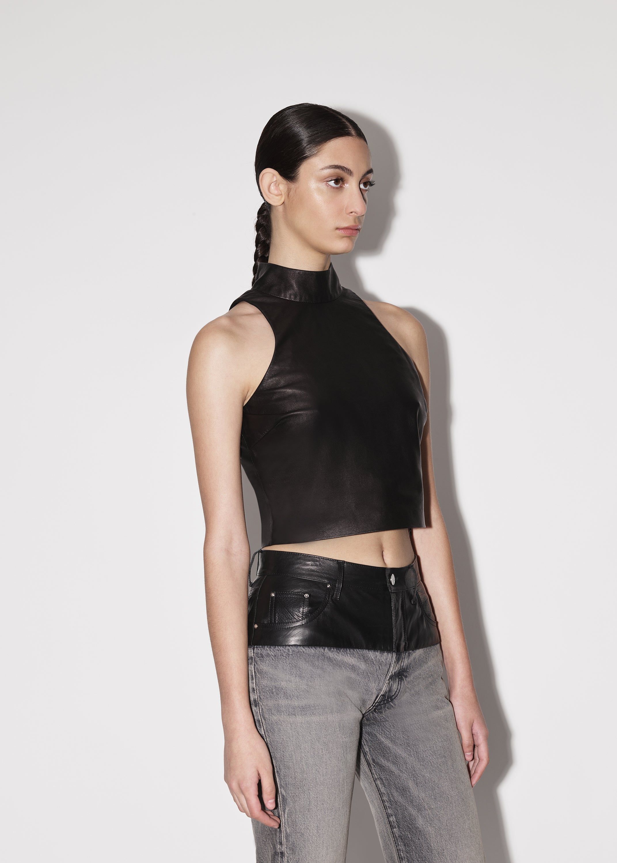 WOMEN - CROPPED MOCK NECK - BLACK sold by AMIRI product image thumbnail 4
