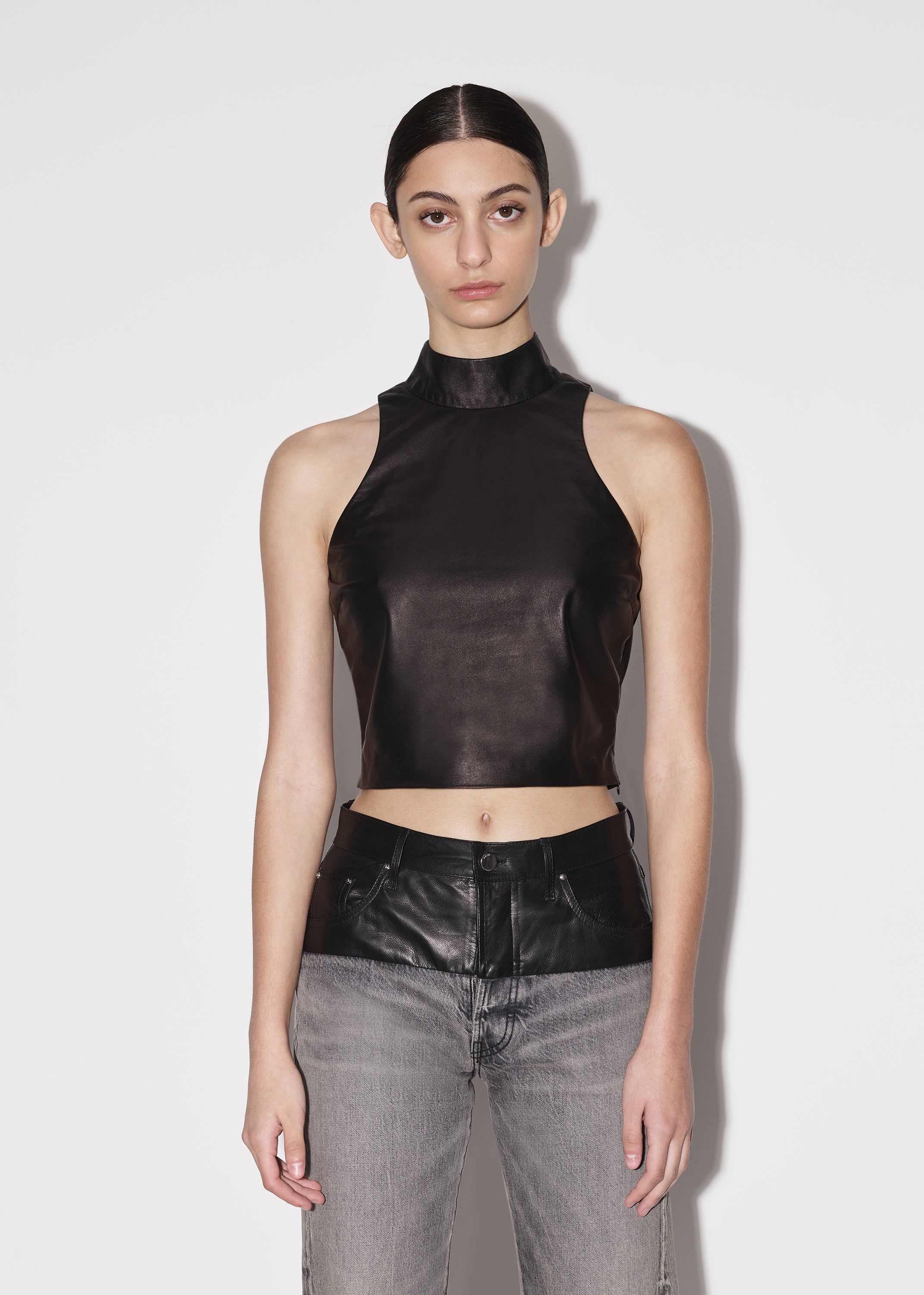 WOMEN - CROPPED MOCK NECK - BLACK sold by AMIRI product image thumbnail 3