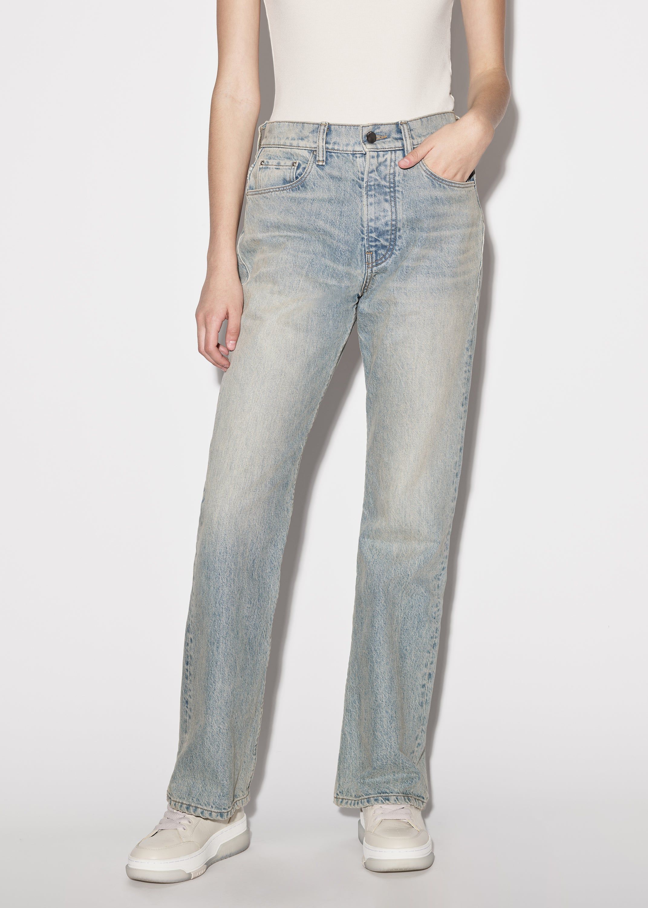 WOMEN - BOOTLEG - Vintage Indigo sold by AMIRI product image thumbnail 3