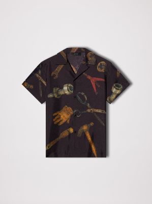 RHEE STUDIO SILK SHIRT - BLACK sold by AMIRI