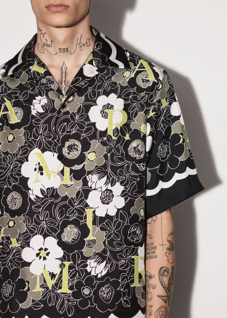 FLOWER AMIRI CAMP SHIRT - BLACK sold by AMIRI product image thumbnail 5