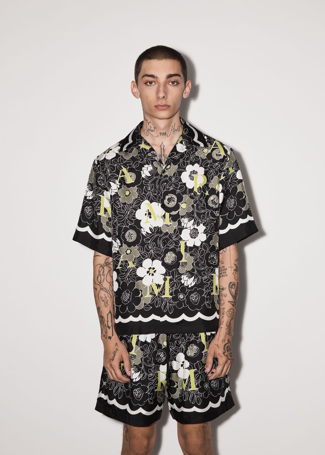 FLOWER AMIRI CAMP SHIRT - BLACK sold by AMIRI product image thumbnail 2