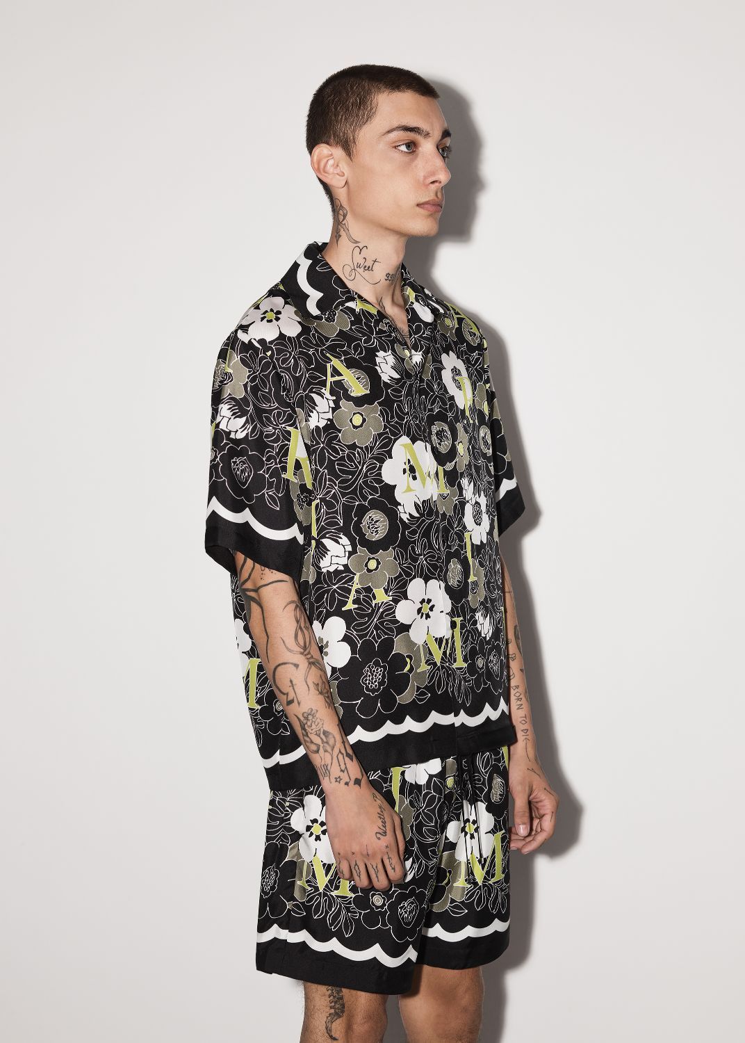 FLOWER AMIRI CAMP SHIRT - BLACK sold by AMIRI product image thumbnail 3