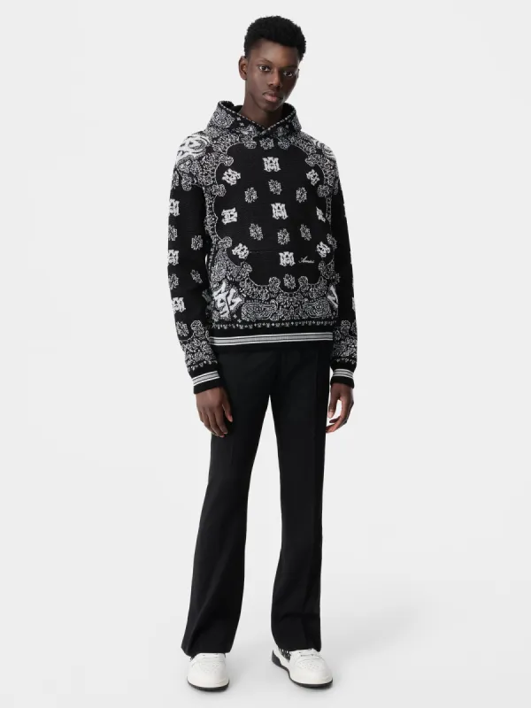 BANDANA HOODIE - Black made by AMIRI