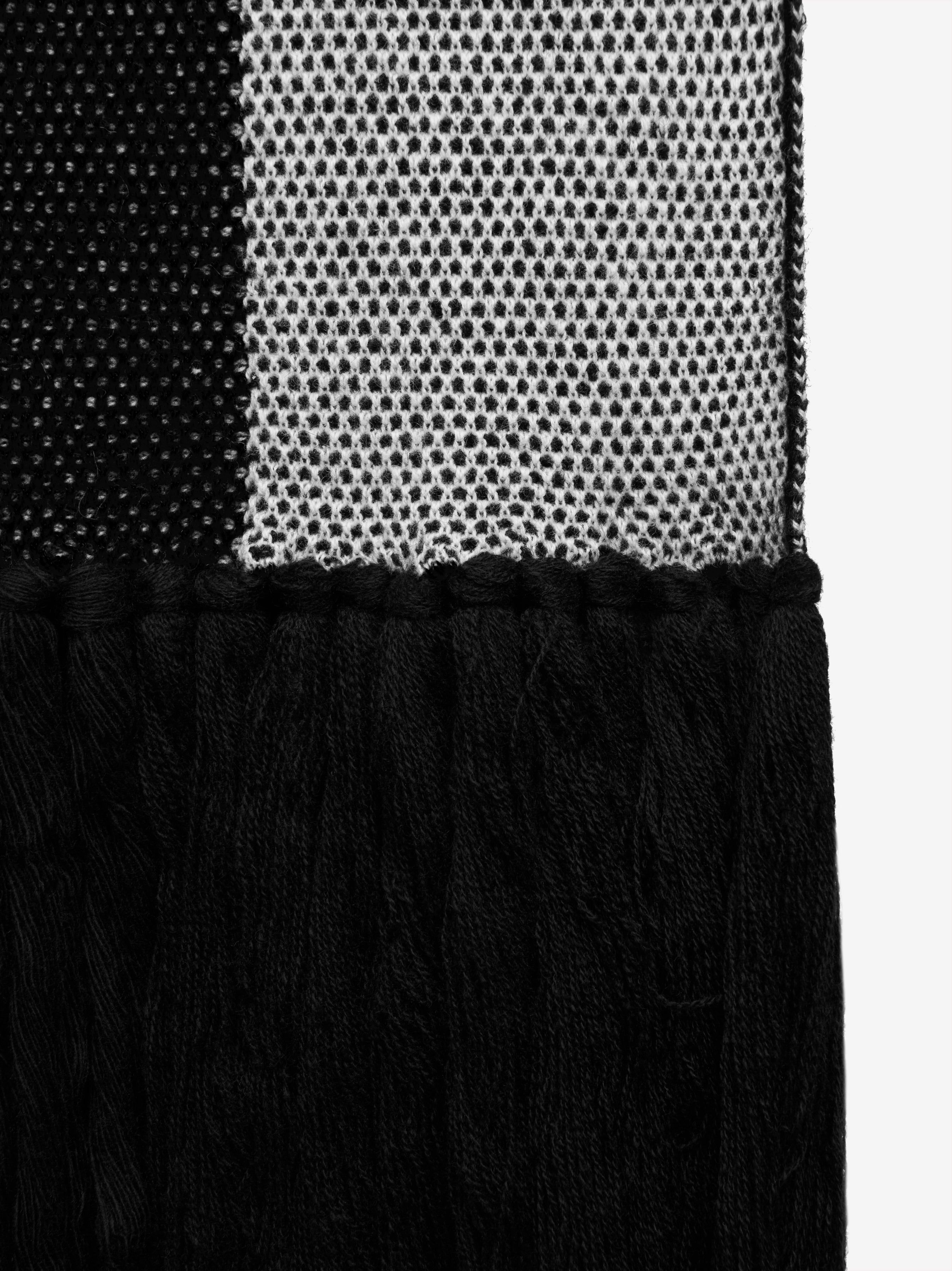 OLD ENGLISH CHECK SCARF - BLACK sold by AMIRI product image thumbnail 3