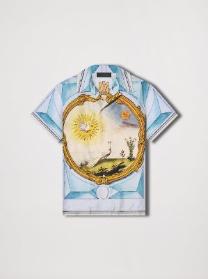 LANDSCAPE FRAME BOWLING SHIRT - MULTI sold by AMIRI