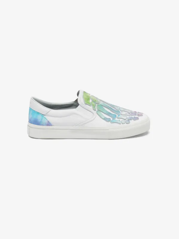 Watercolor Skel Toe Slip On - White / Multi-Color made by AMIRI