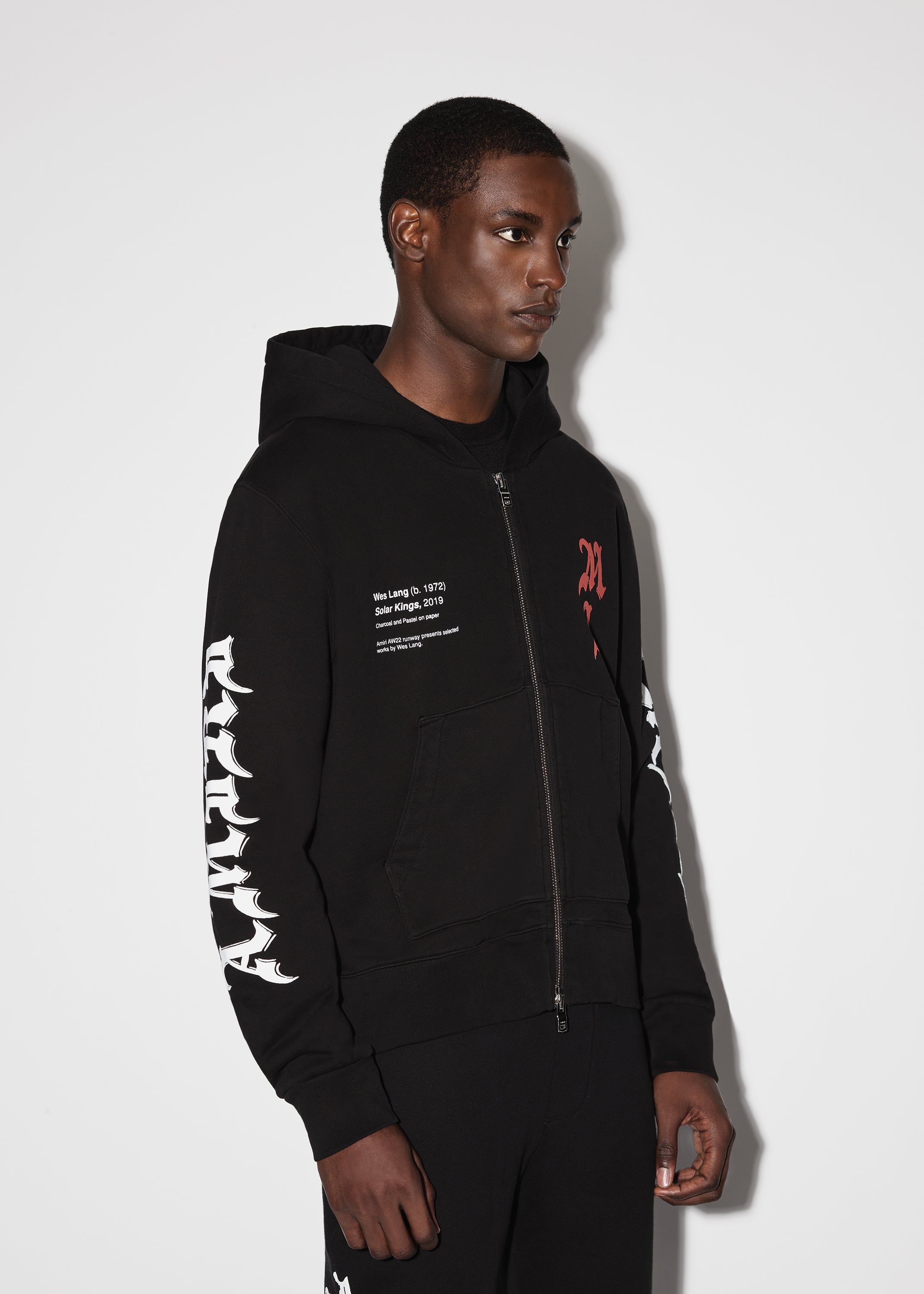 WES LANG SOLAR KINGS HOODIE - BLACK sold by AMIRI product image thumbnail 3